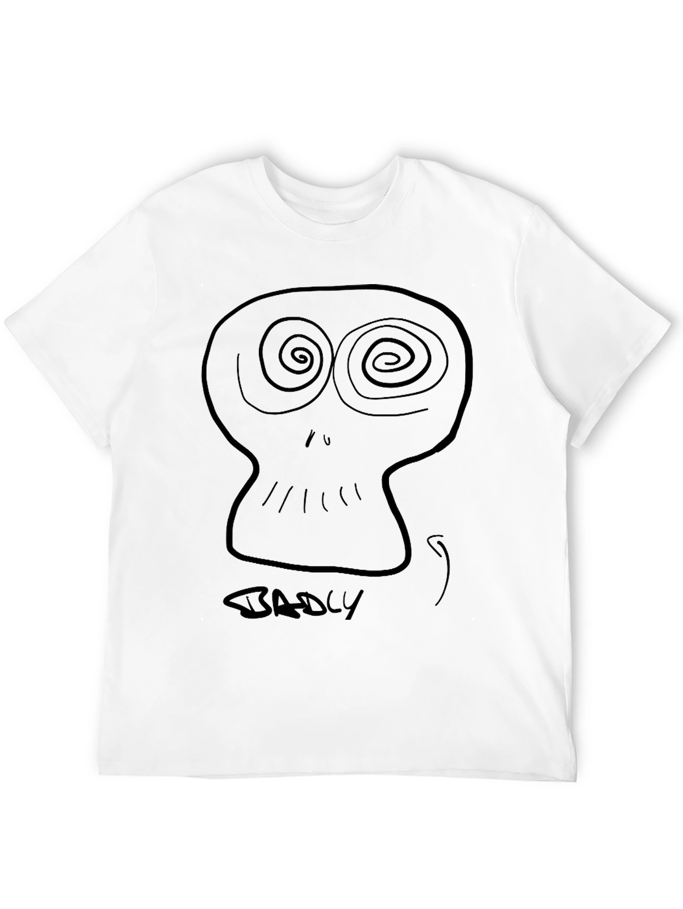 Badly Drawn Skull Black T-Shirt
