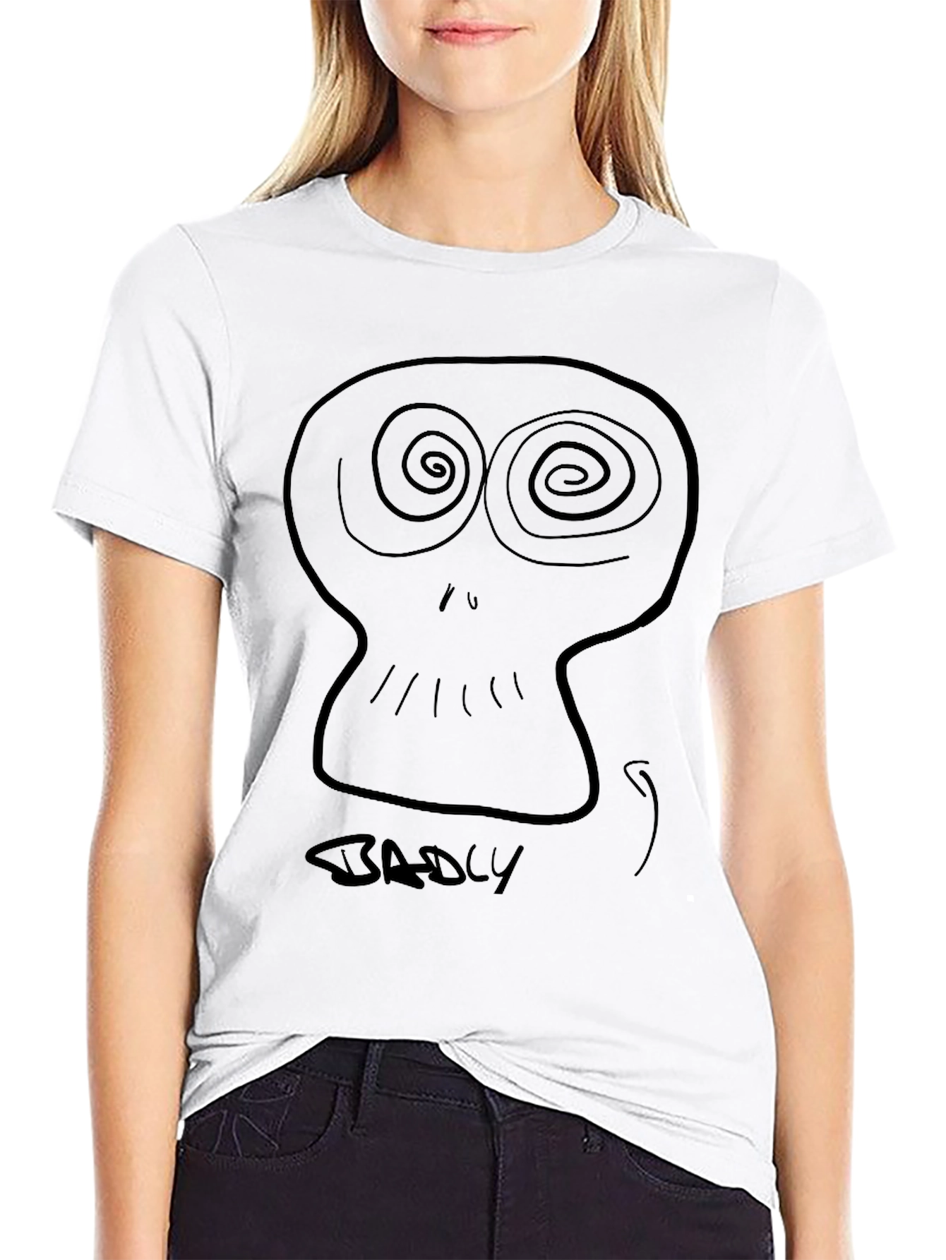 Badly Drawn Skull Black T-Shirt
