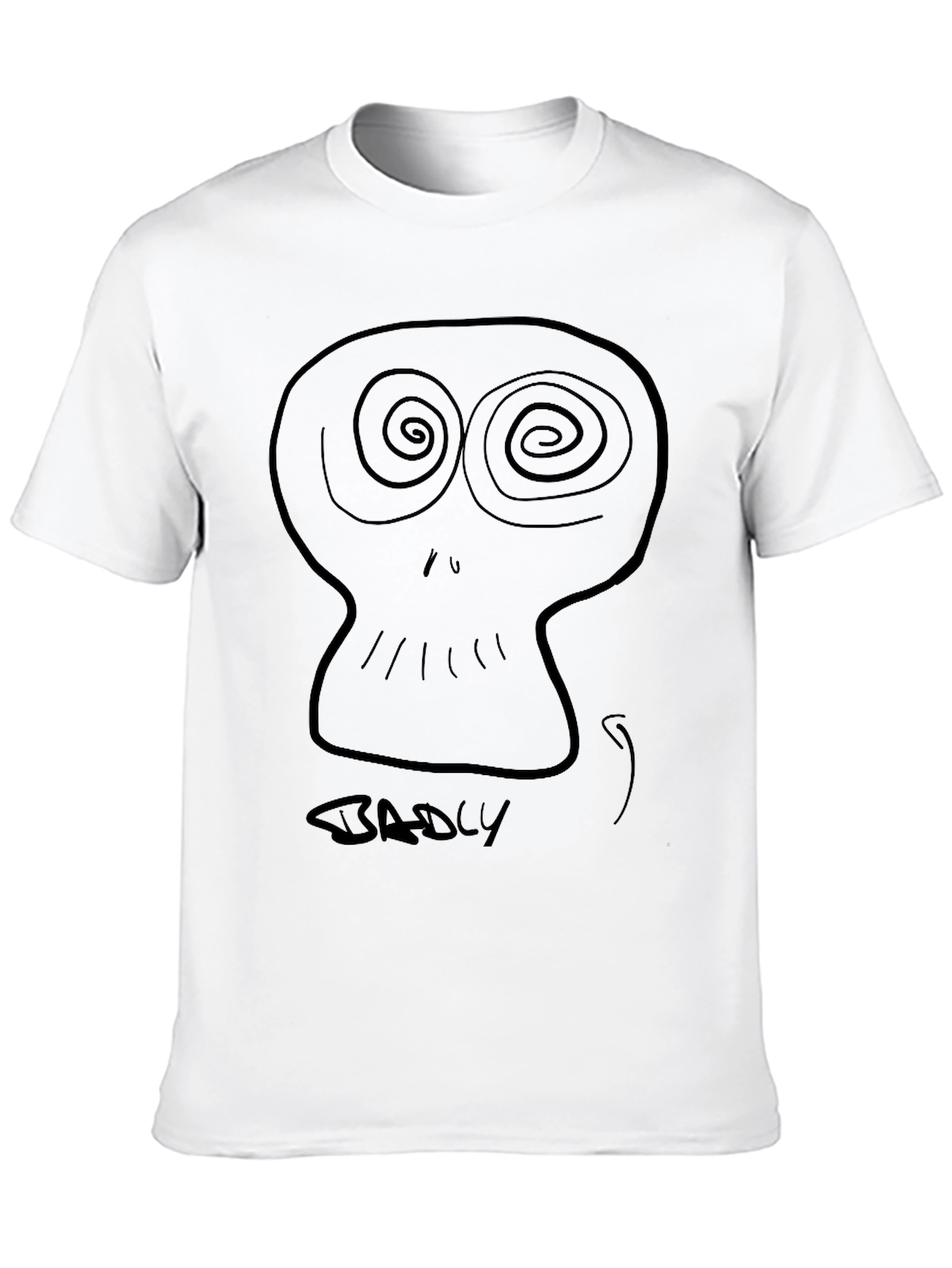 Badly Drawn Skull Black T-Shirt