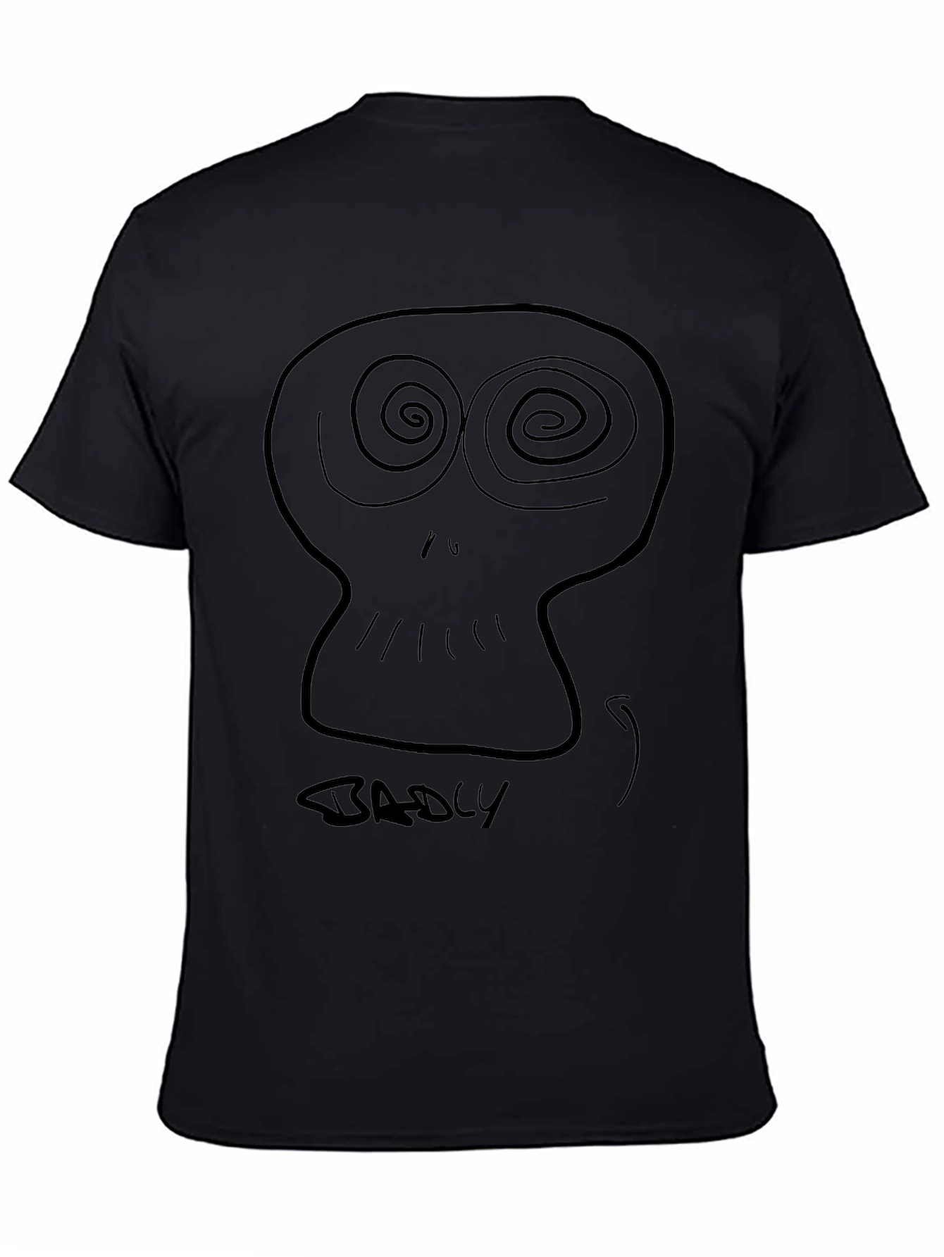 Badly Drawn Skull Black T-Shirt