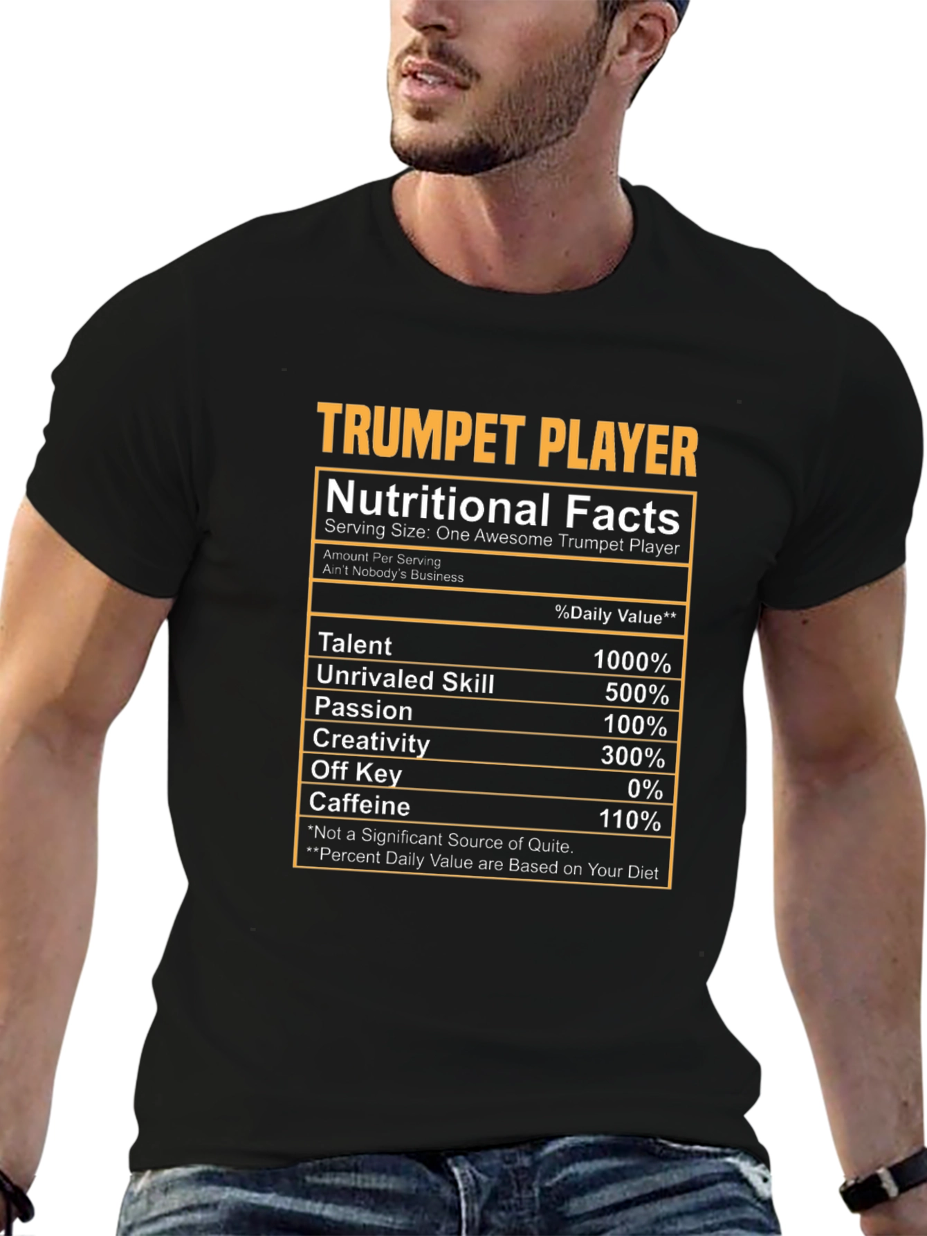 Trumpet Player Nutritional Facts T-Shirt