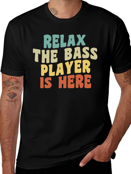 Relax Bass Player Novelty Graphic Tee