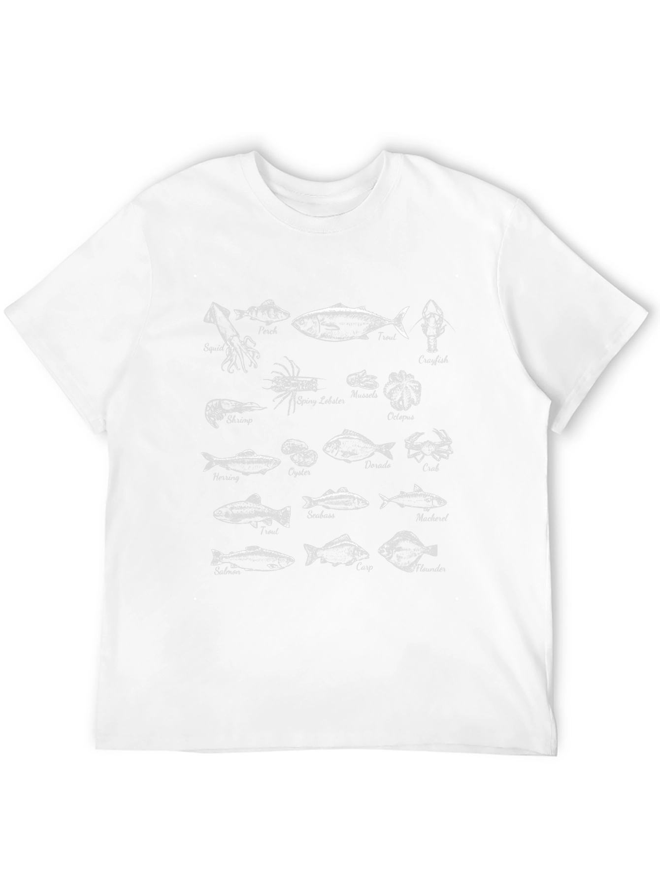 Black Seafood Graphic T-Shirt