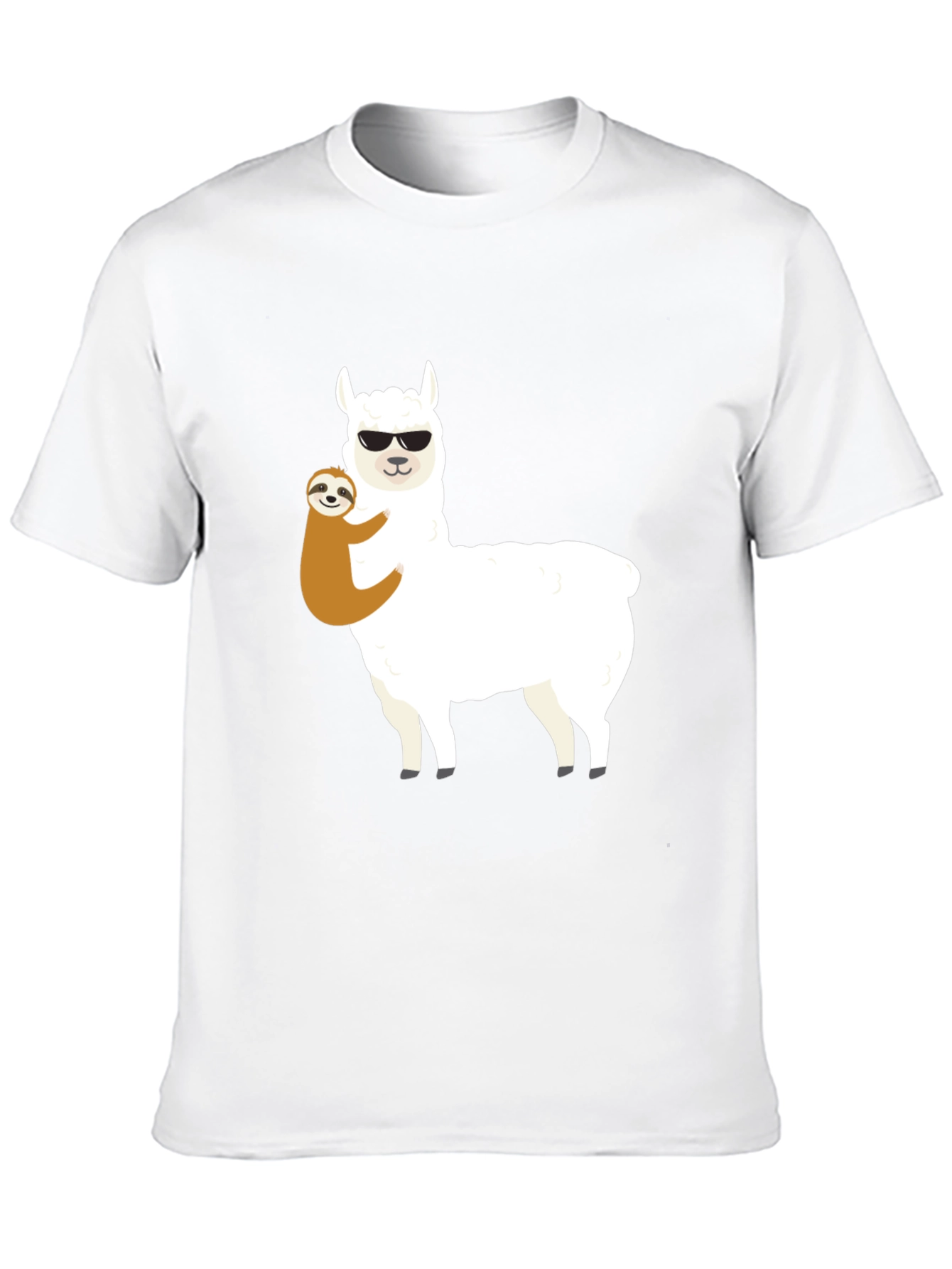Llama Sloth Hug T-Shirt - Funny Graphic Tee