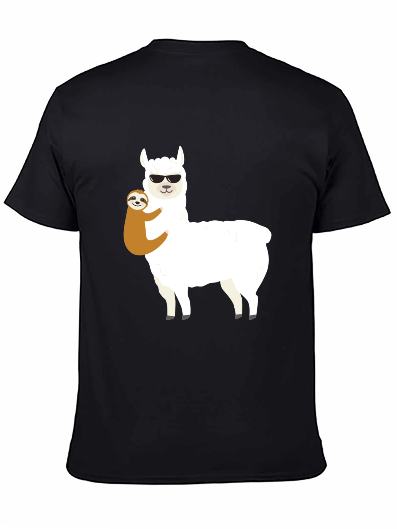 Llama Sloth Hug T-Shirt - Funny Graphic Tee