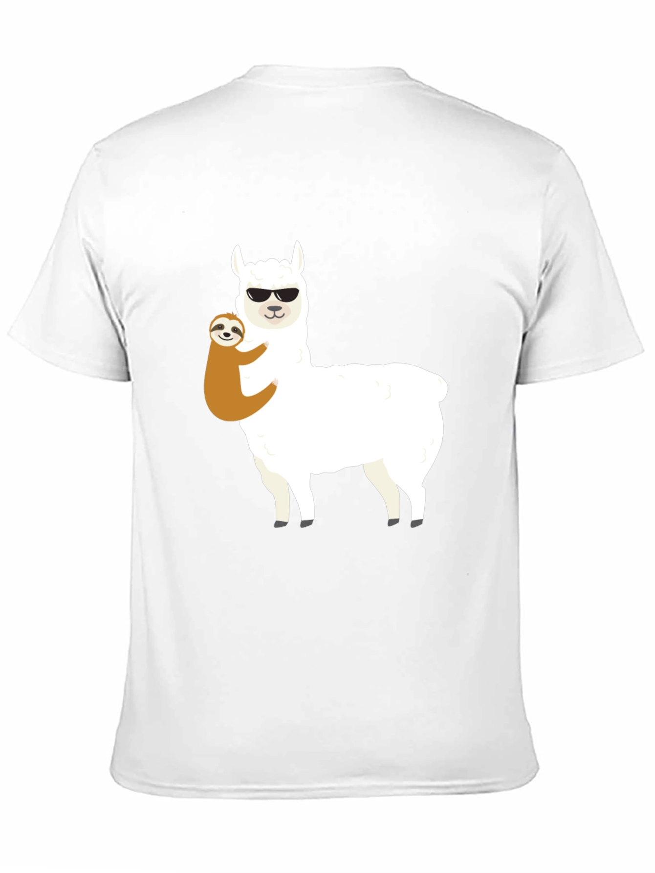 Llama Sloth Hug T-Shirt - Funny Graphic Tee