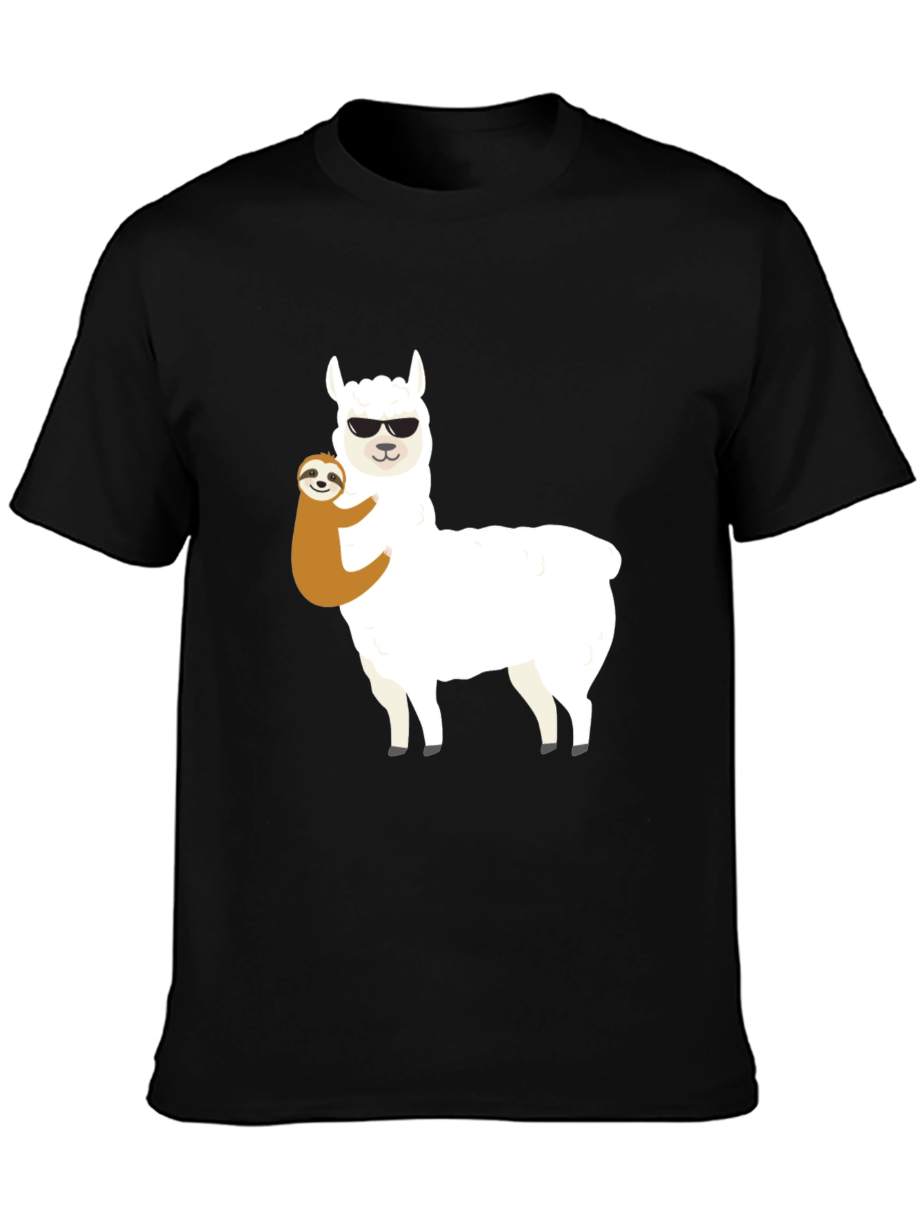 Llama Sloth Hug T-Shirt - Funny Graphic Tee