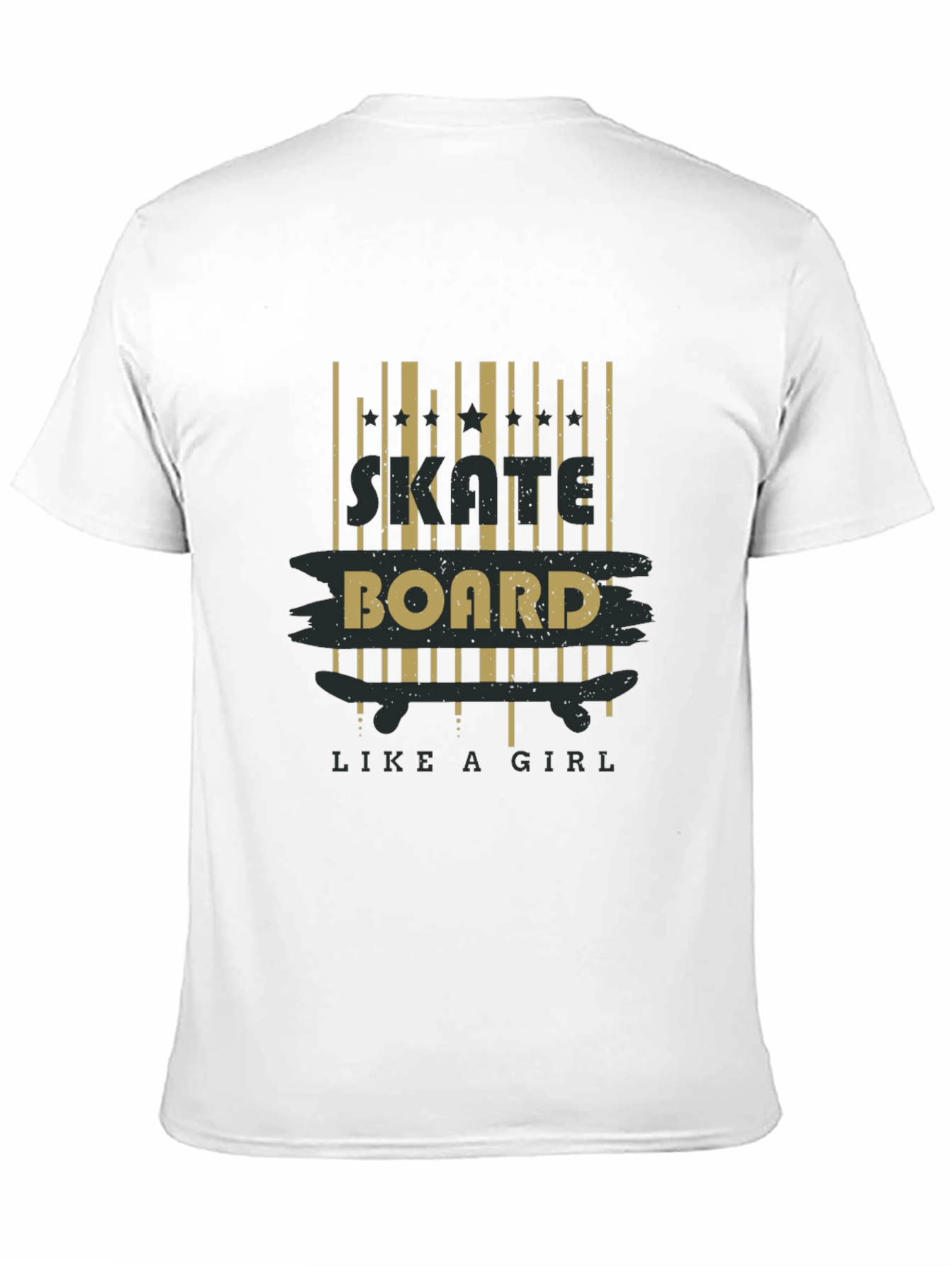 Skateboard Like a Girl T-Shirt - Black Graphic Tee