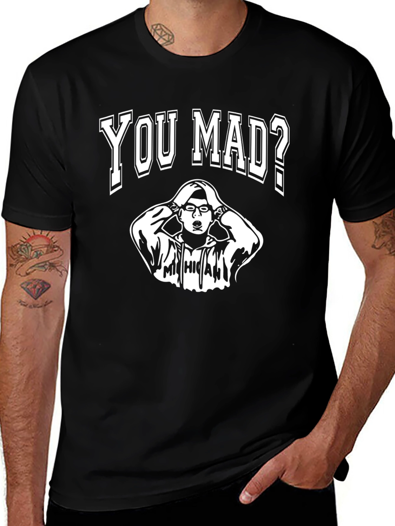 You Mad? Graphic T-Shirt - Black Cotton Tee
