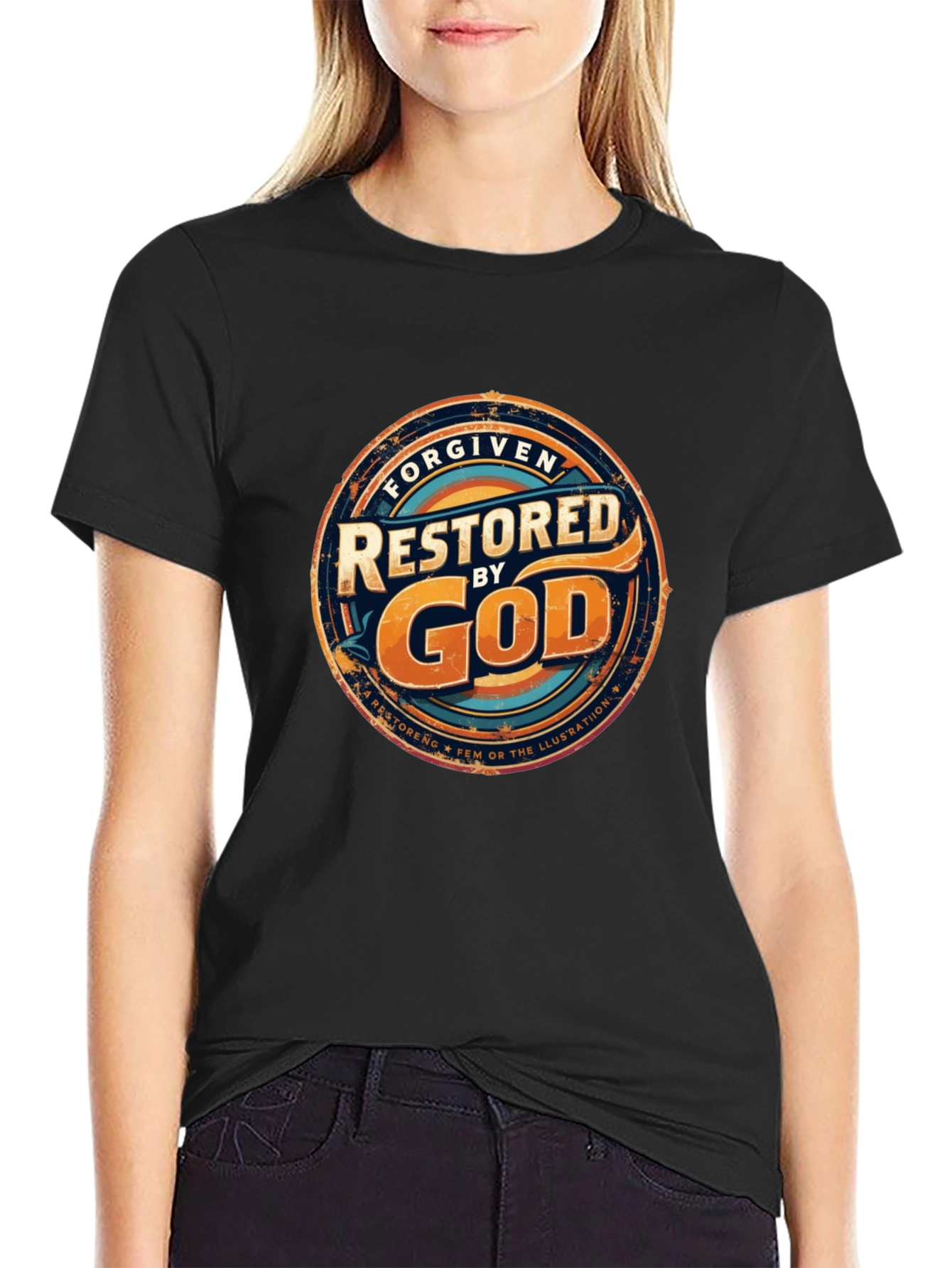 Forgiven Restored By God Graphic T-Shirt