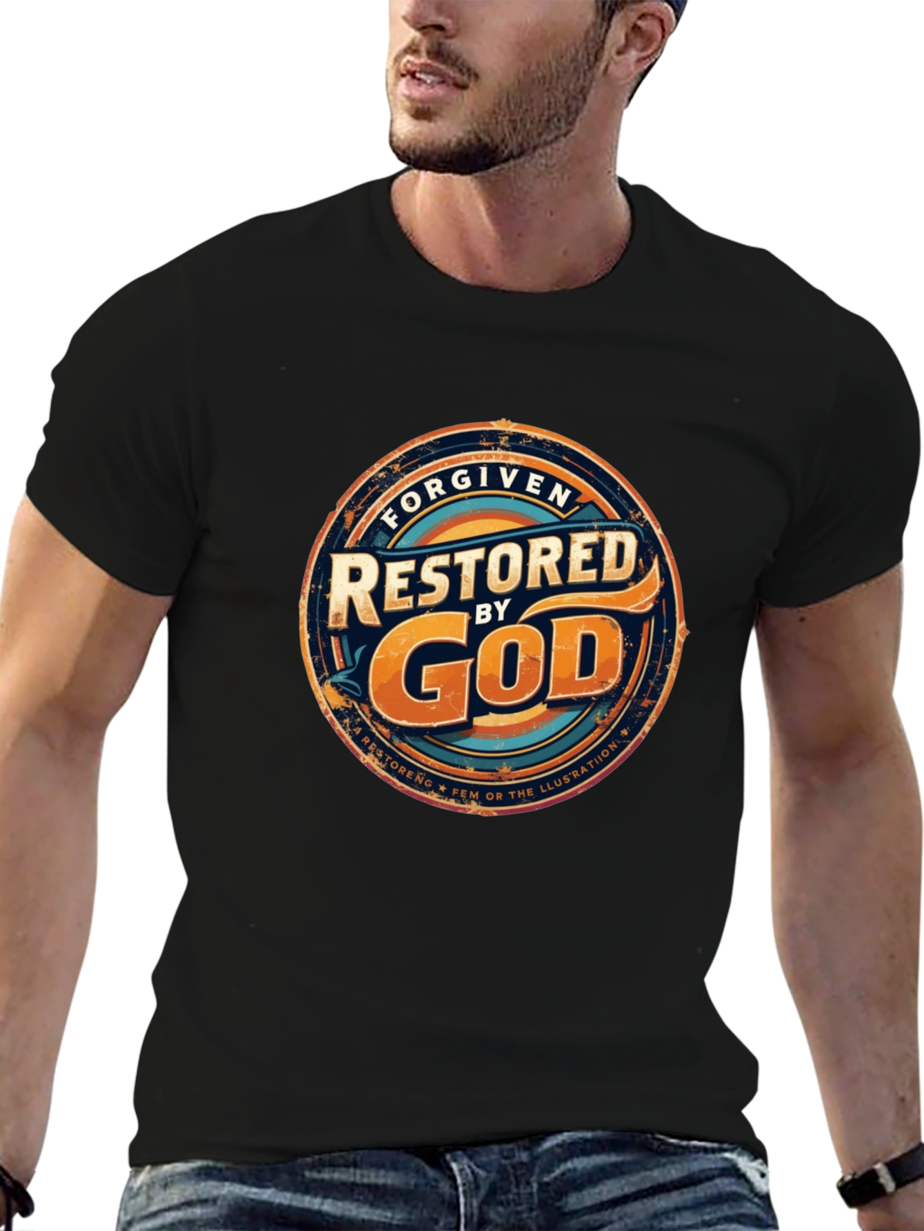 Forgiven Restored By God Graphic T-Shirt