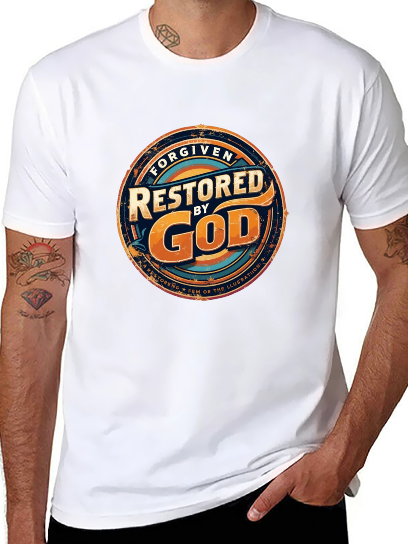 Forgiven Restored By God Graphic T-Shirt