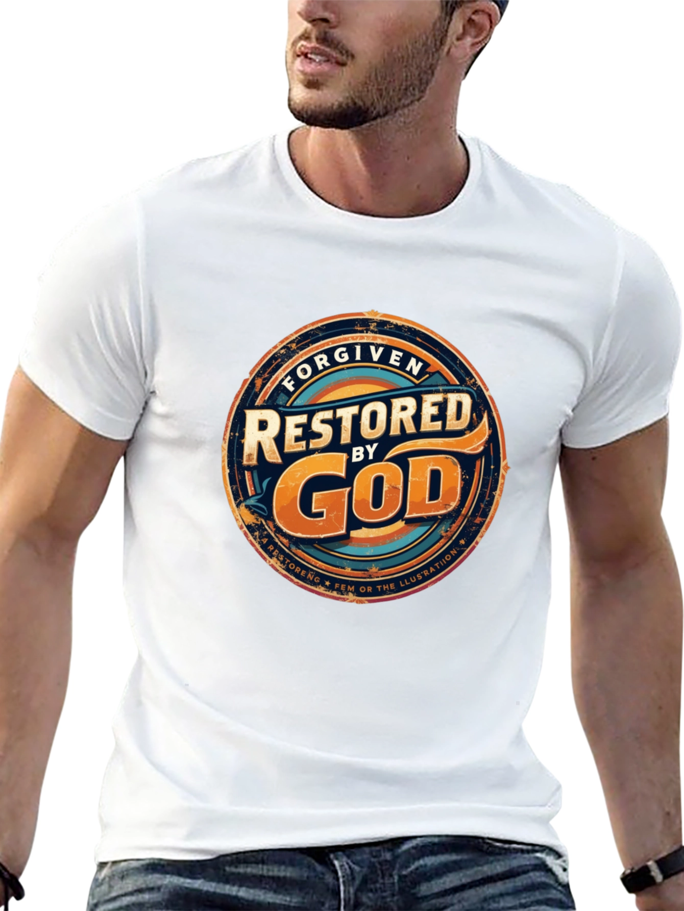 Forgiven Restored By God Graphic T-Shirt