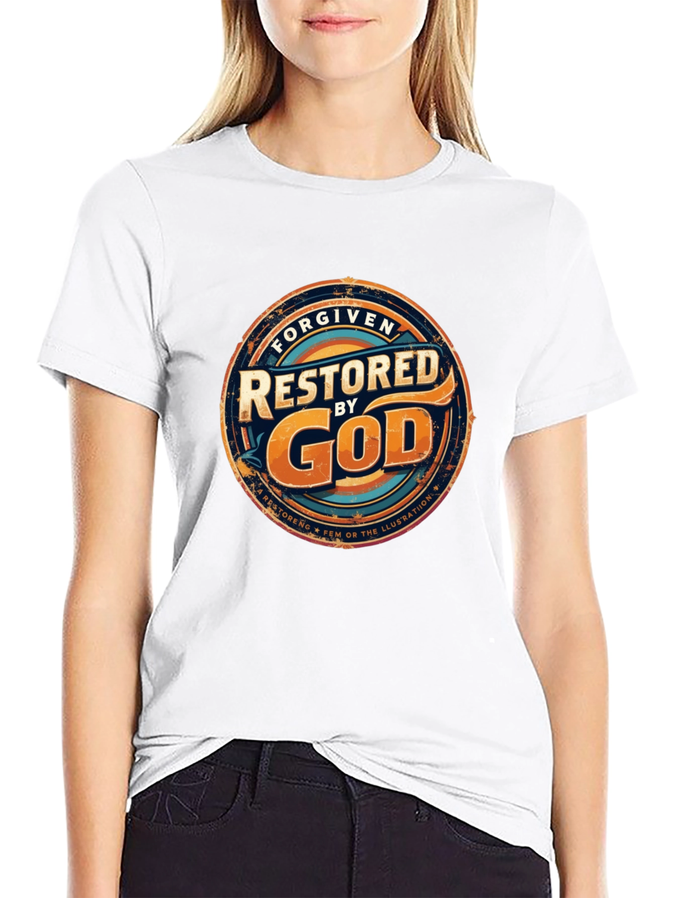 Forgiven Restored By God Graphic T-Shirt