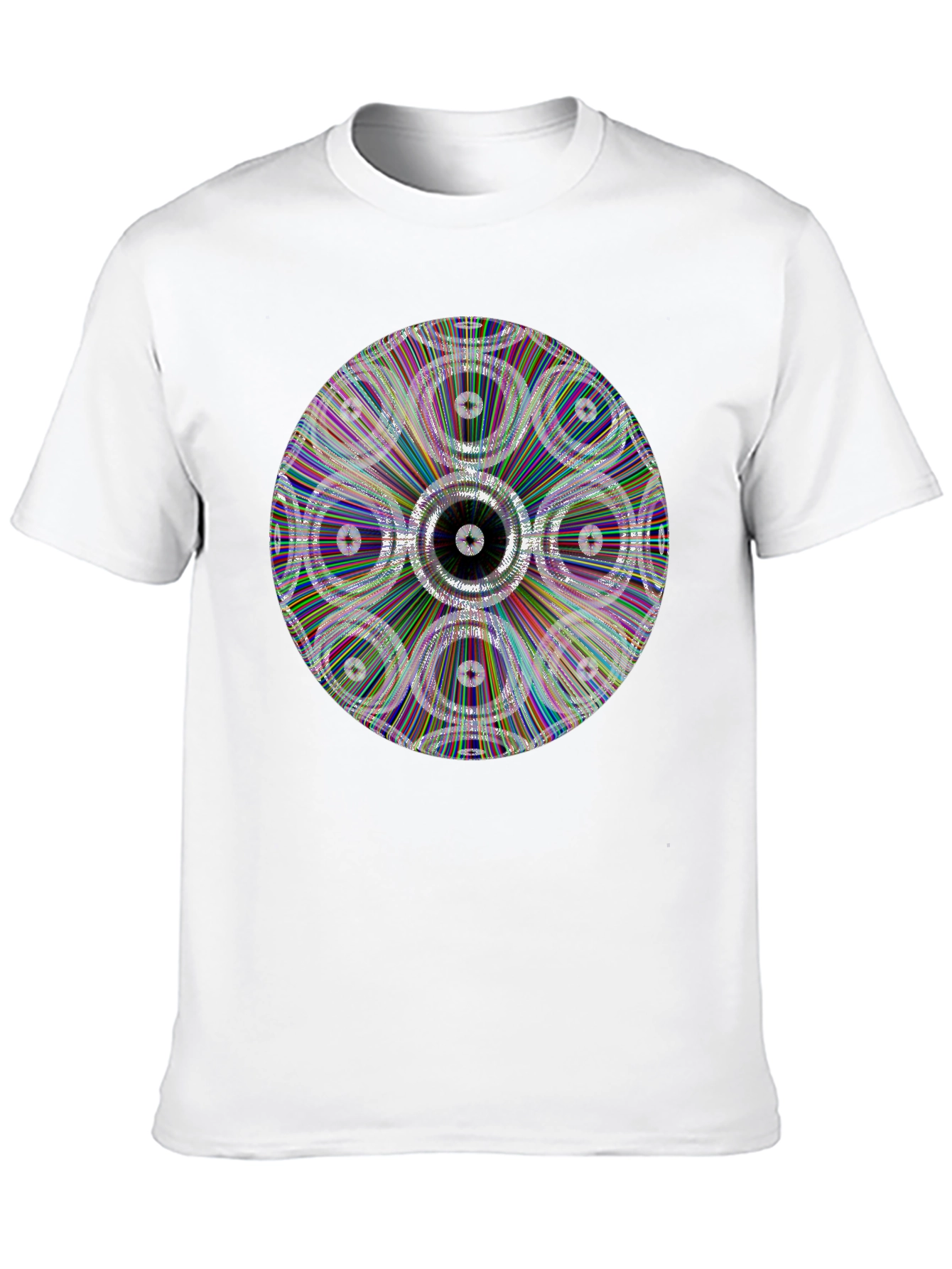 Geometric Circle Graphic Black T-Shirt