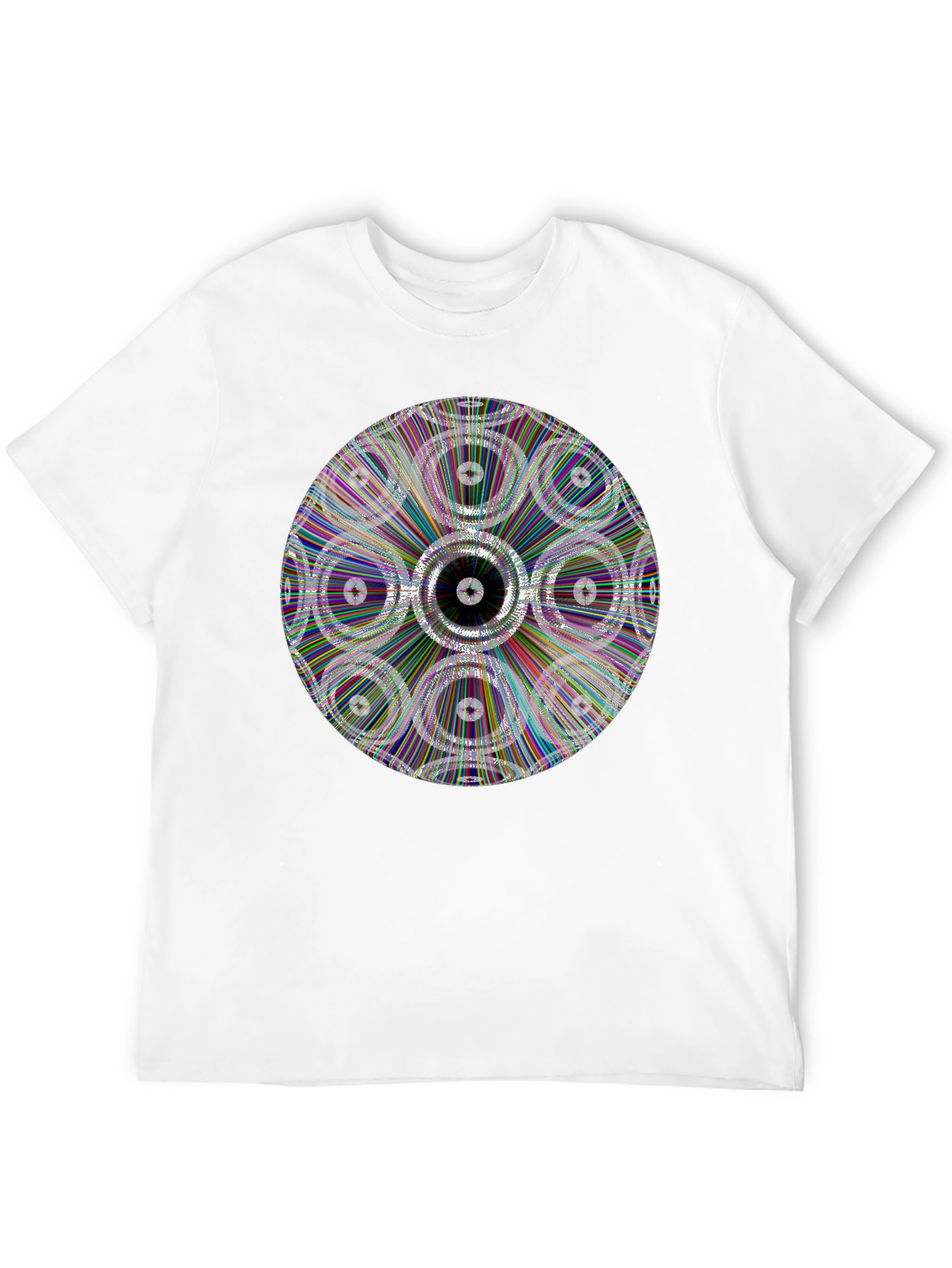 Geometric Circle Graphic Black T-Shirt