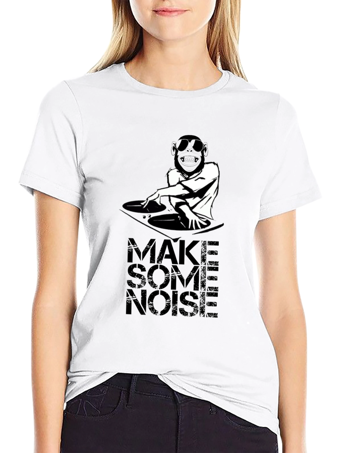 Make Some Noise DJ Monkey Graphic T-Shirt