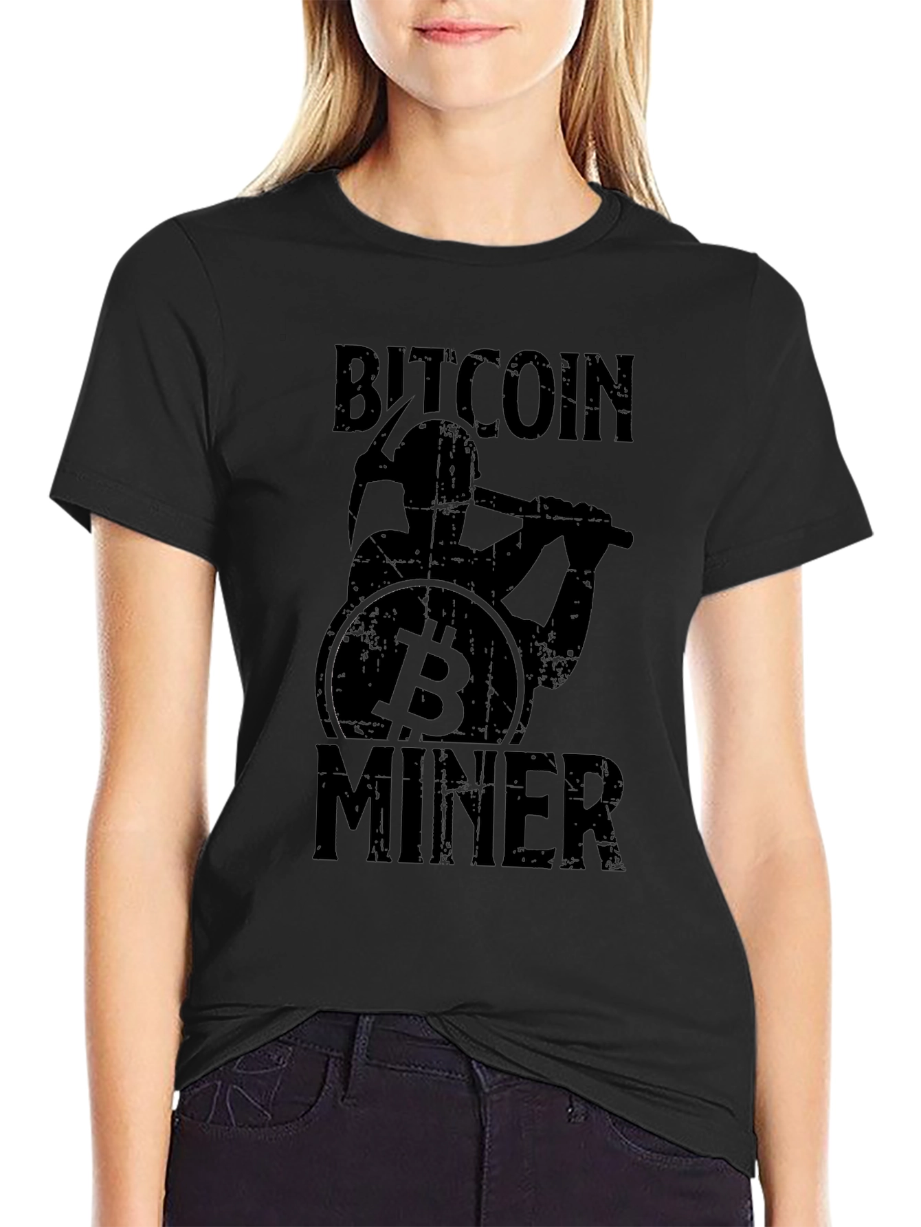 Bitcoin Miner Graphic T-Shirt - Crypto Enthusiast Tee