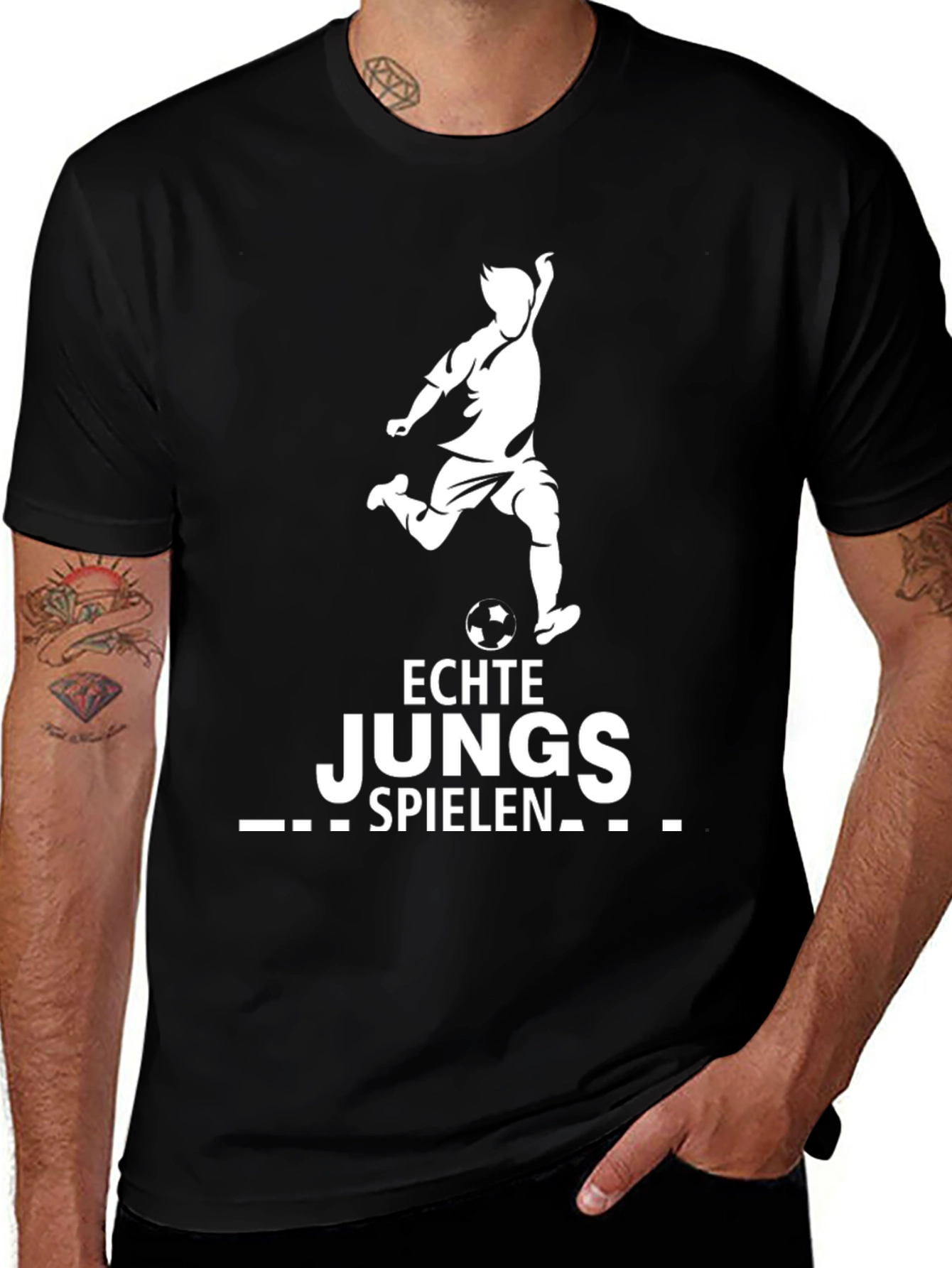 Echte Jungs Spielen T-Shirt Soccer Player Tee