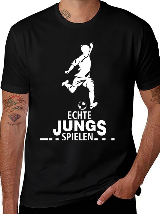 Echte Jungs Spielen T-Shirt Soccer Player Tee