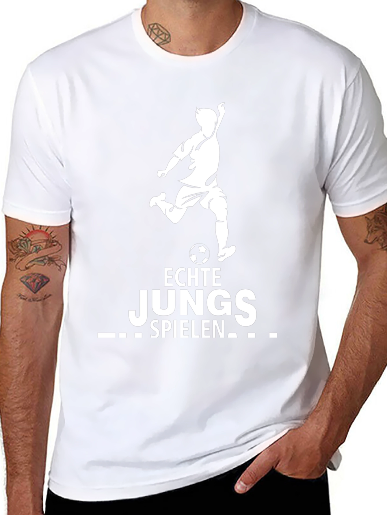 Echte Jungs Spielen T-Shirt Soccer Player Tee