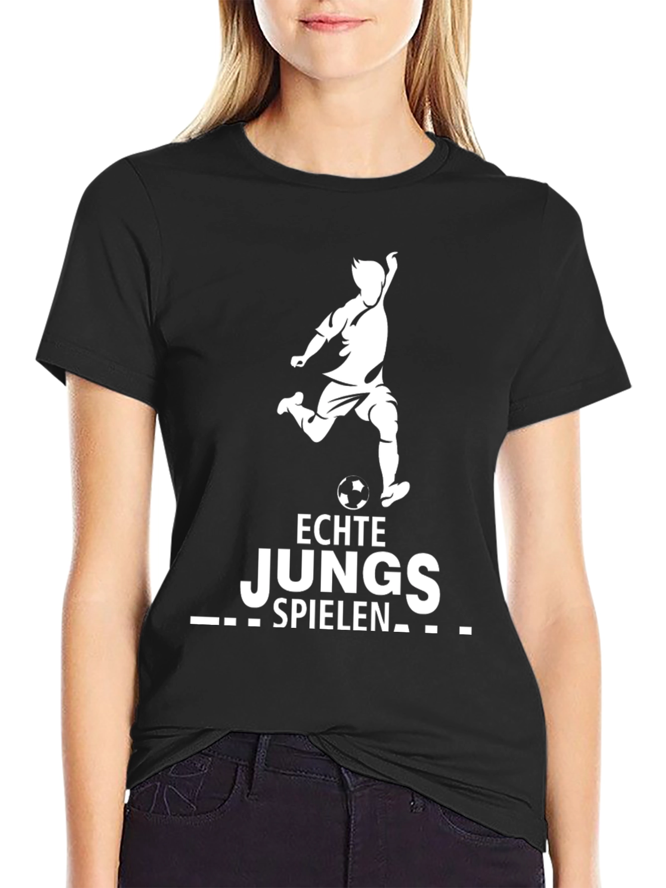 Echte Jungs Spielen T-Shirt Soccer Player Tee