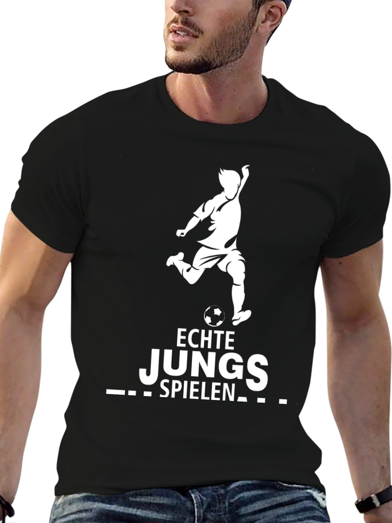 Echte Jungs Spielen T-Shirt Soccer Player Tee