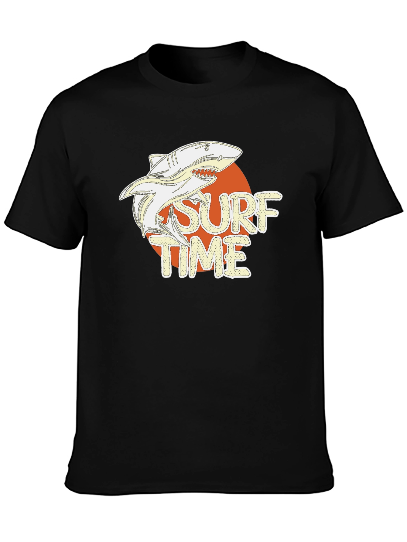 Surf Time Shark Graphic Tee - Black