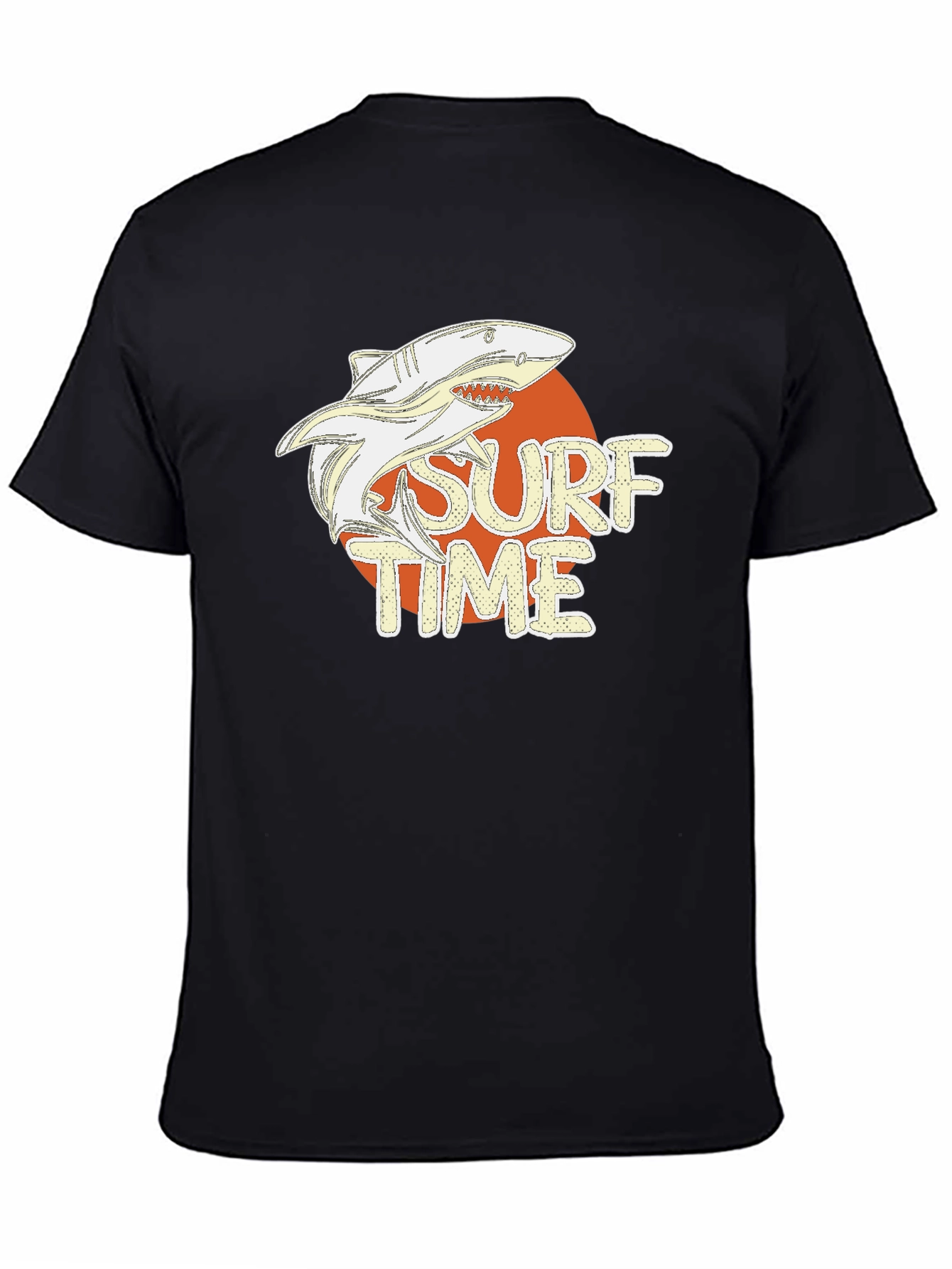 Surf Time Shark Graphic Tee - Black