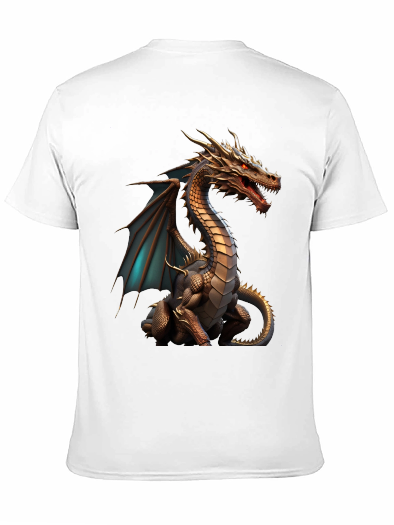 Dragon Graphic Tee - Fantasy Style Black Shirt