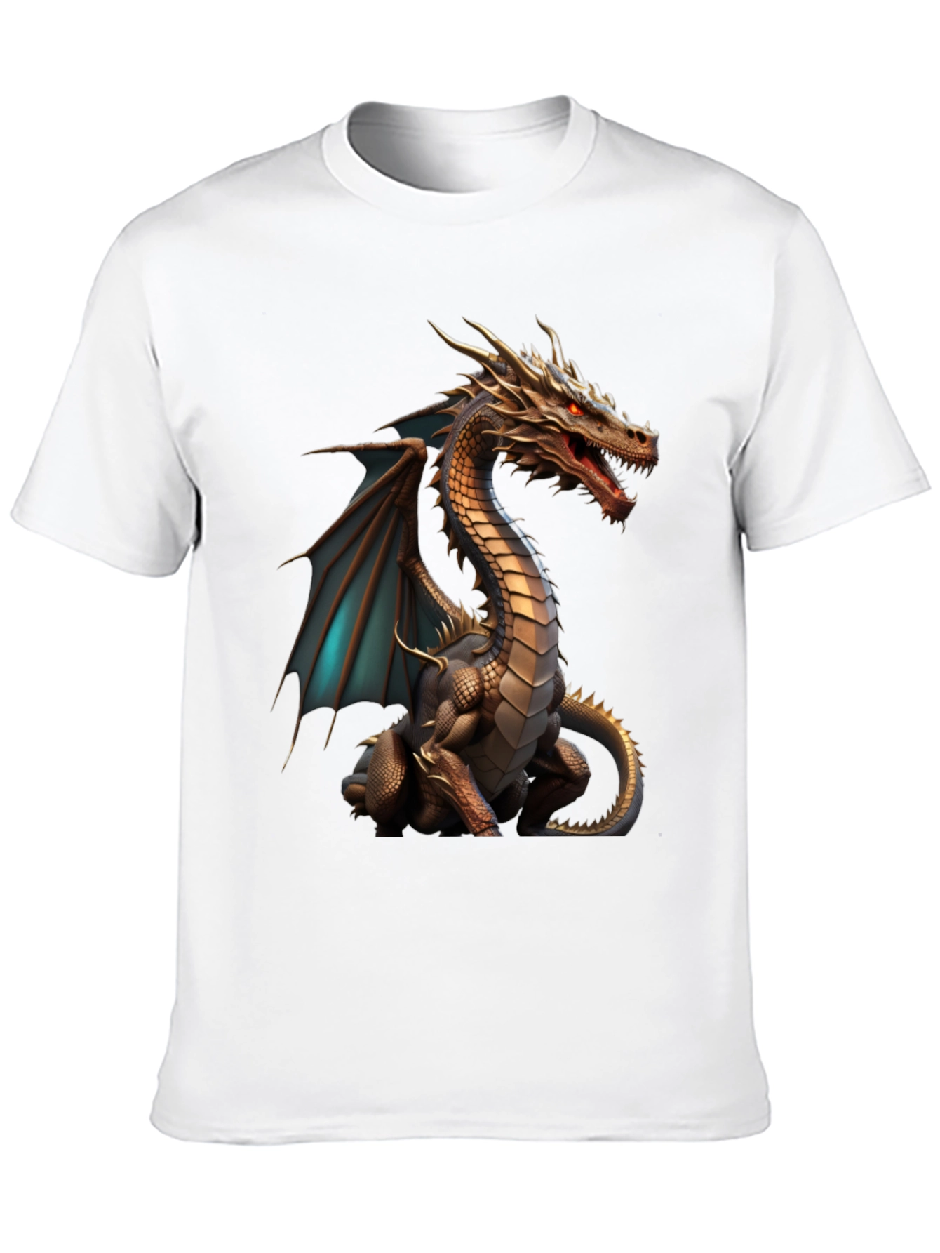 Dragon Graphic Tee - Fantasy Style Black Shirt