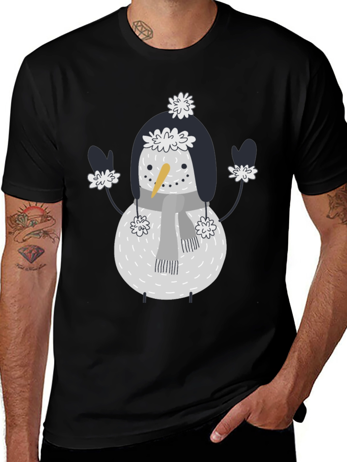 Snowman Graphic Tee - Festive Holiday Fun