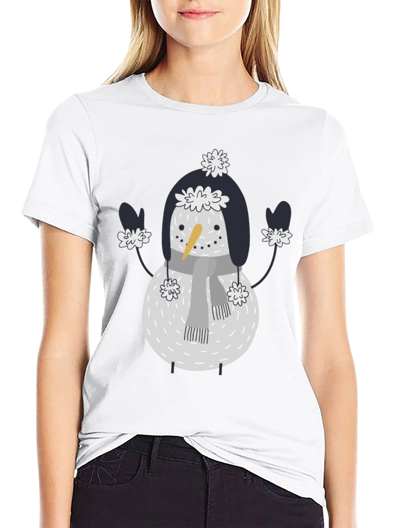 Snowman Graphic Tee - Festive Holiday Fun