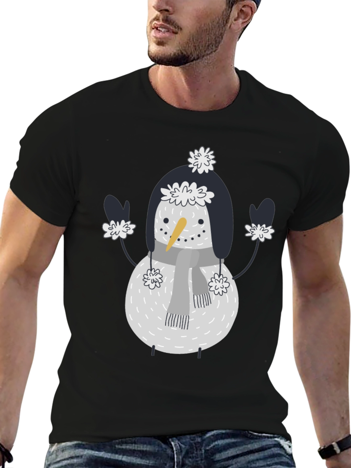 Snowman Graphic Tee - Festive Holiday Fun