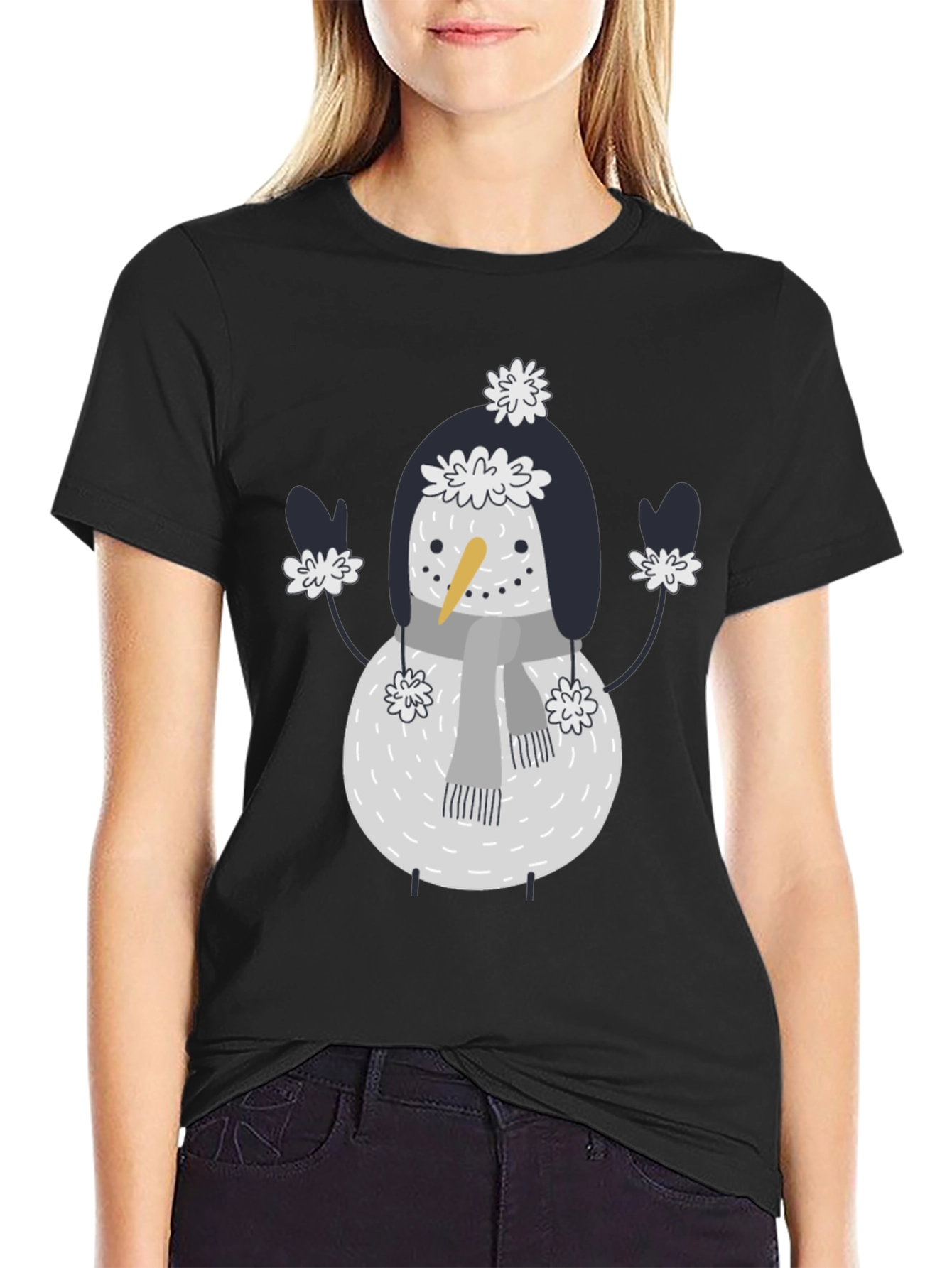 Snowman Graphic Tee - Festive Holiday Fun