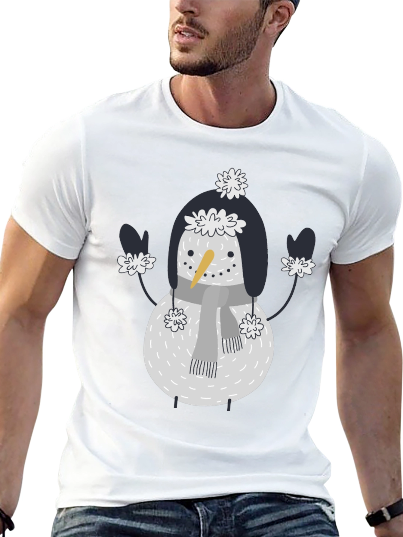 Snowman Graphic Tee - Festive Holiday Fun
