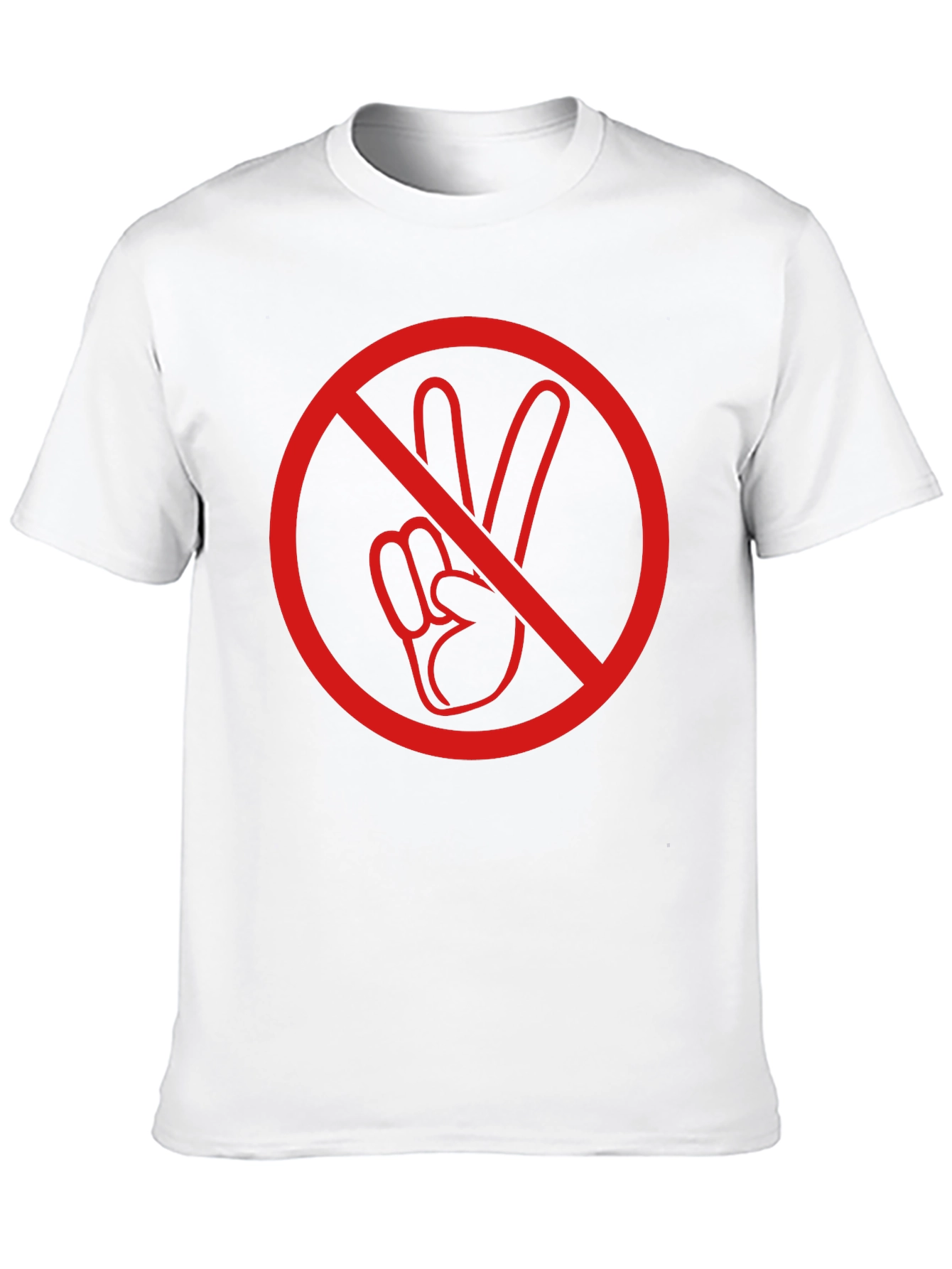 No Peace Sign Graphic T-Shirt - Black