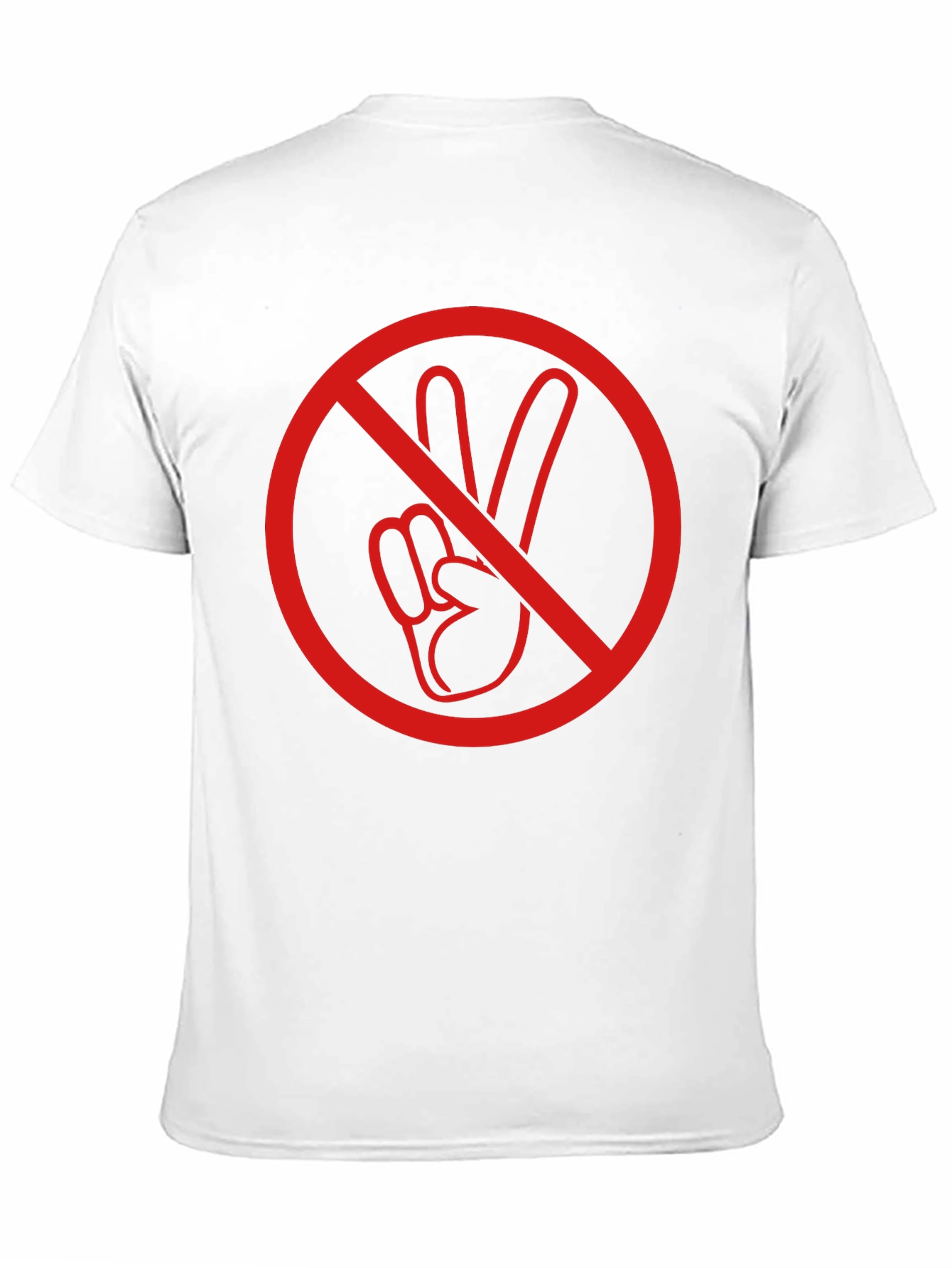 No Peace Sign Graphic T-Shirt - Black