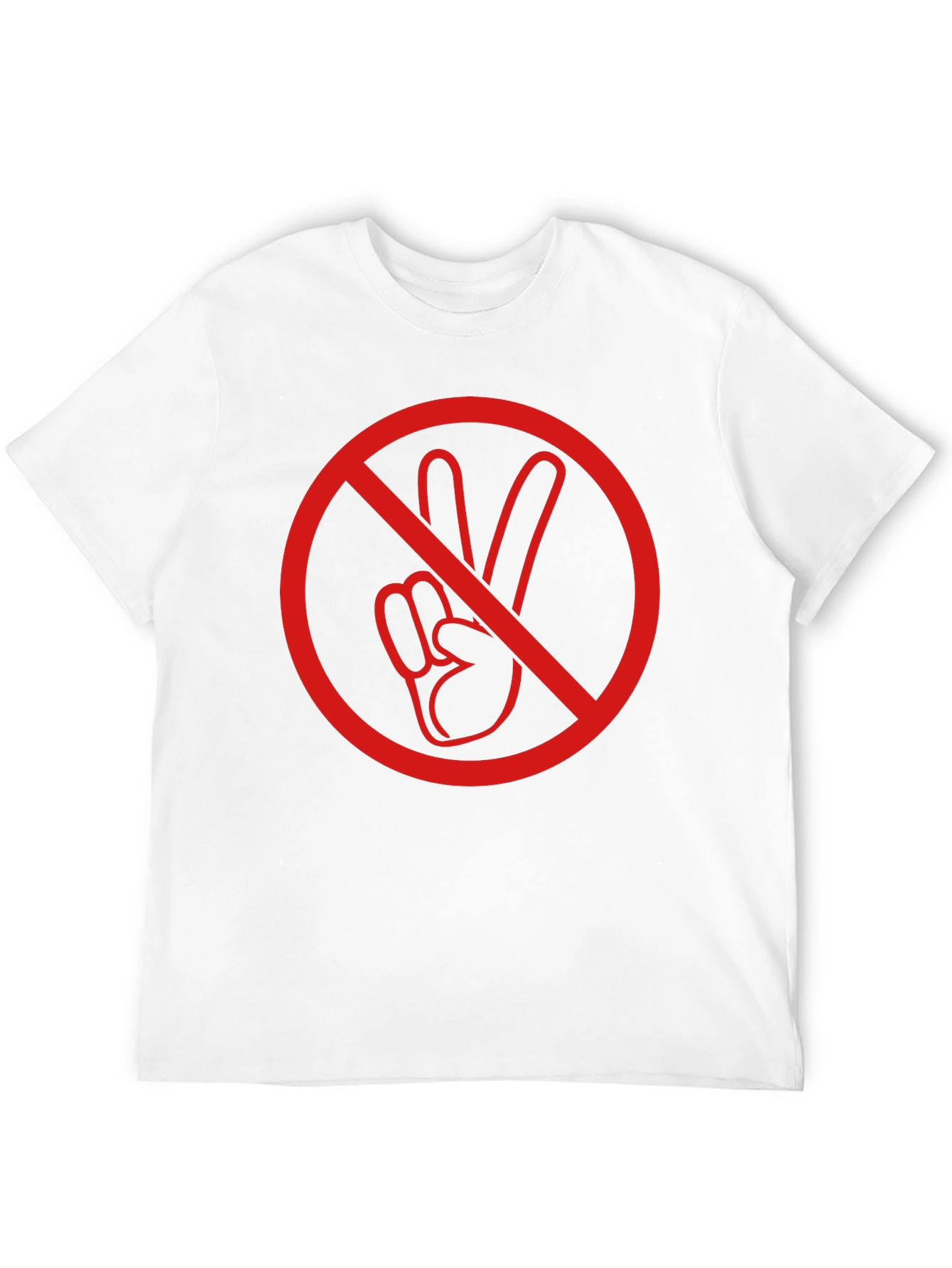 No Peace Sign Graphic T-Shirt - Black