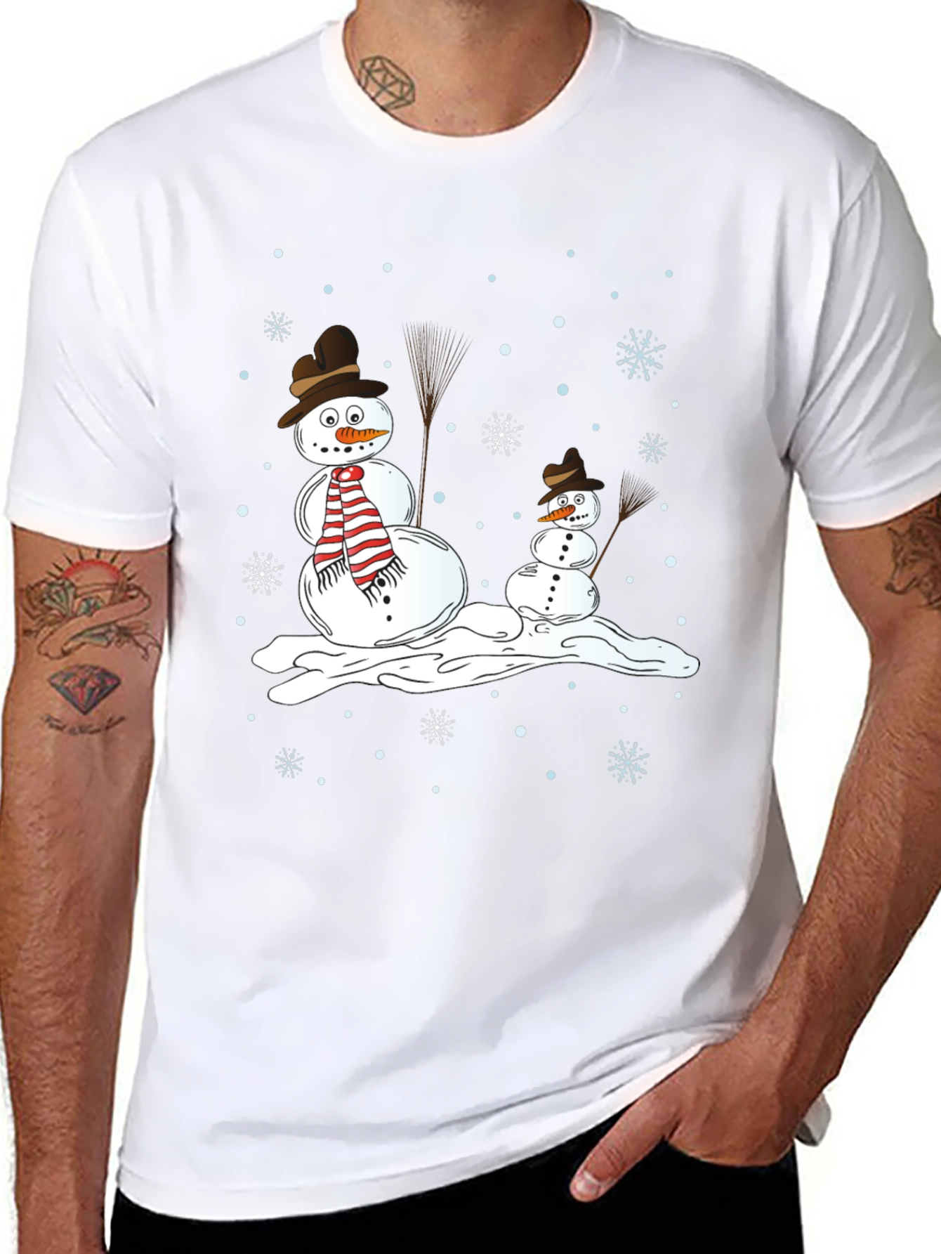 Snowman Family Holiday T-Shirt