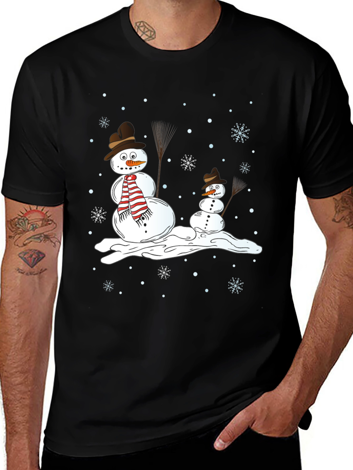 Snowman Family Holiday T-Shirt