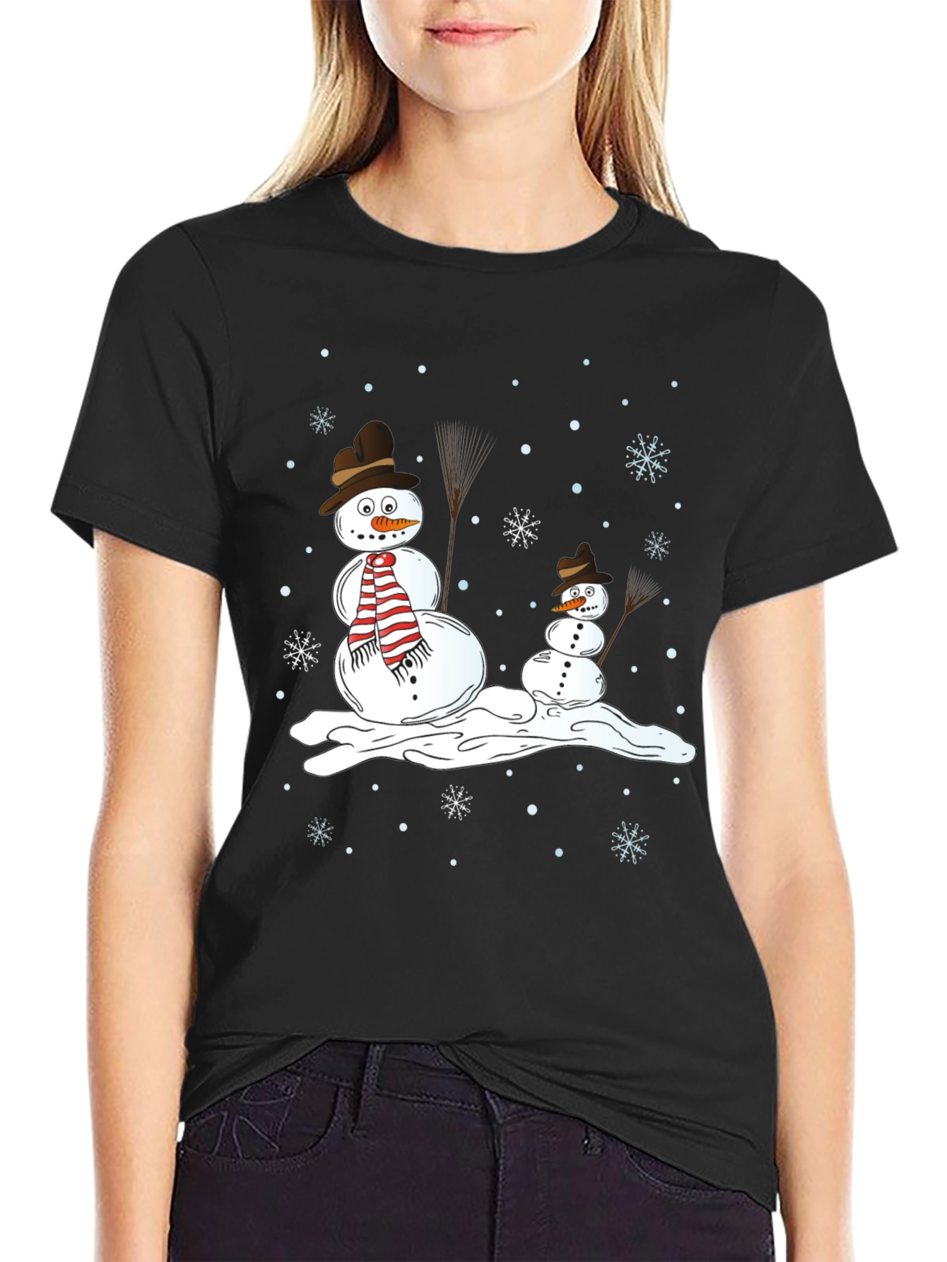 Snowman Family Holiday T-Shirt