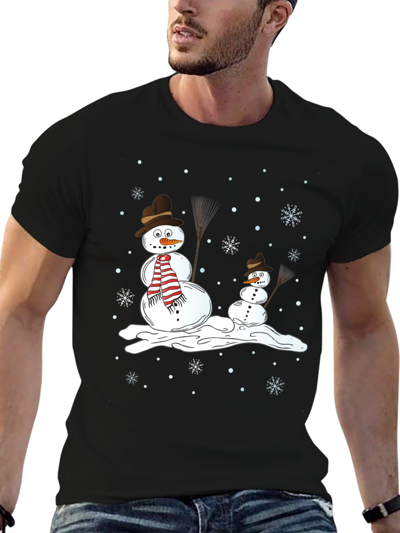 Snowman Family Holiday T-Shirt