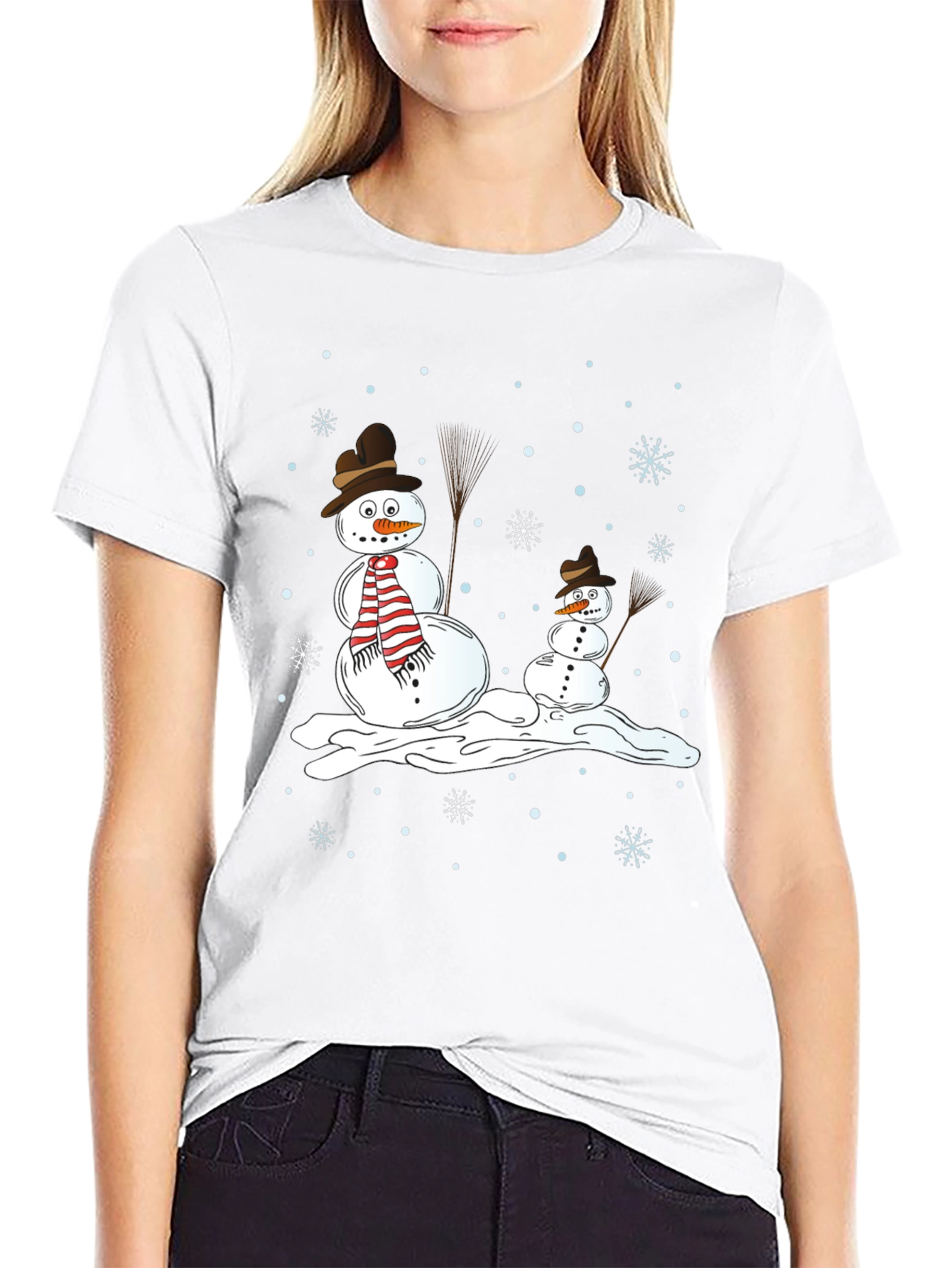 Snowman Family Holiday T-Shirt