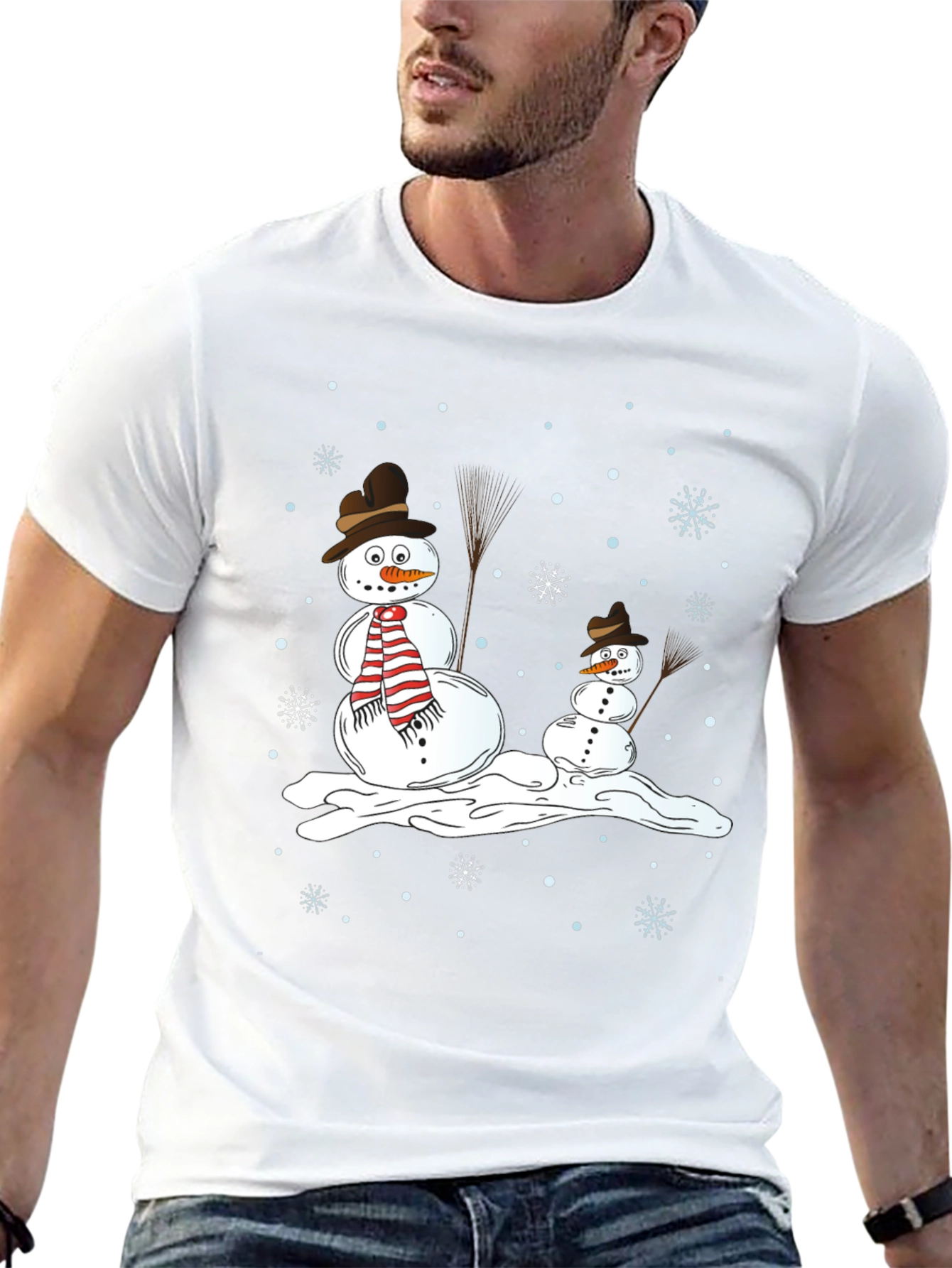 Snowman Family Holiday T-Shirt