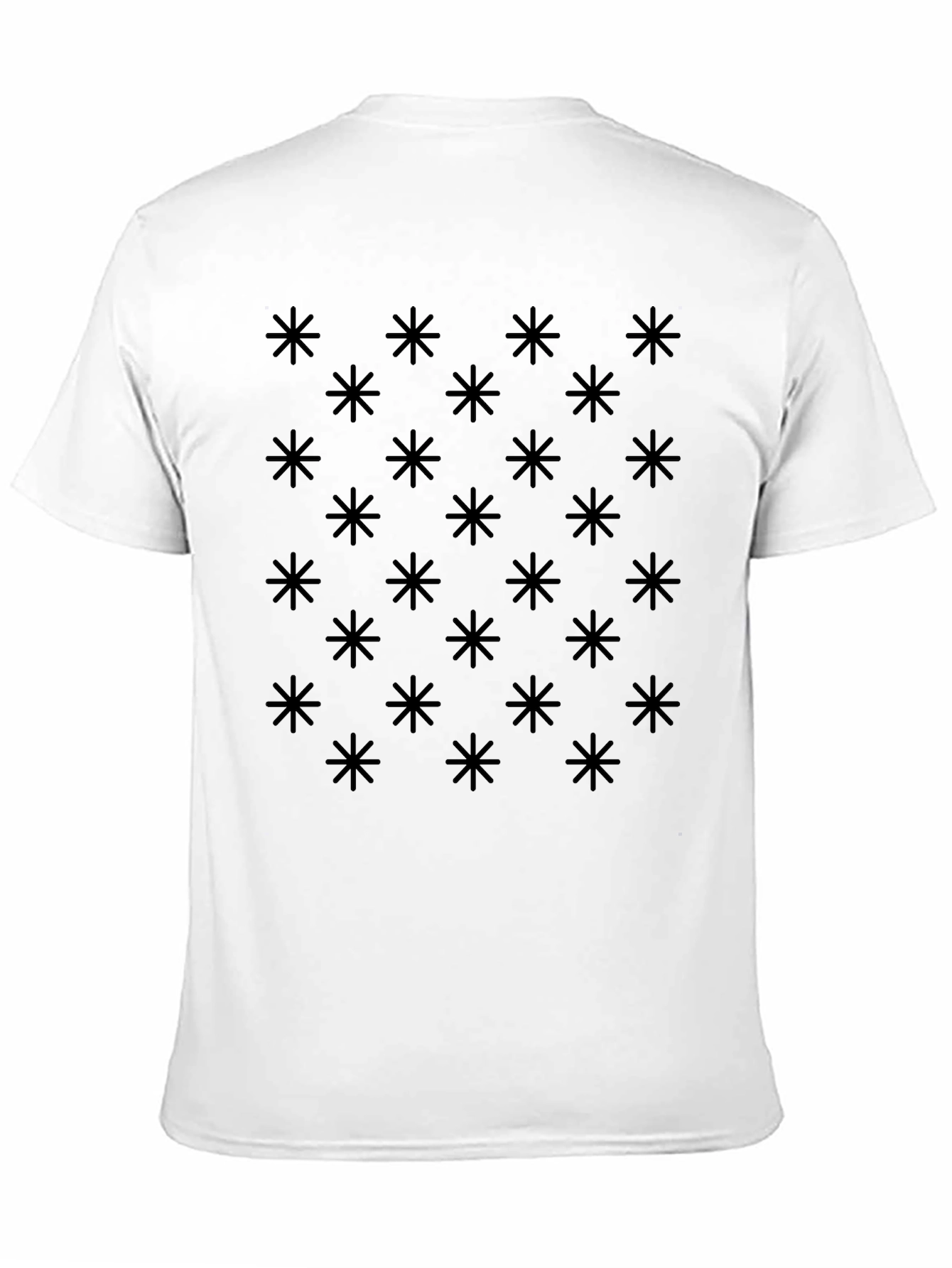 Modern Geometric Pattern Black T-Shirt