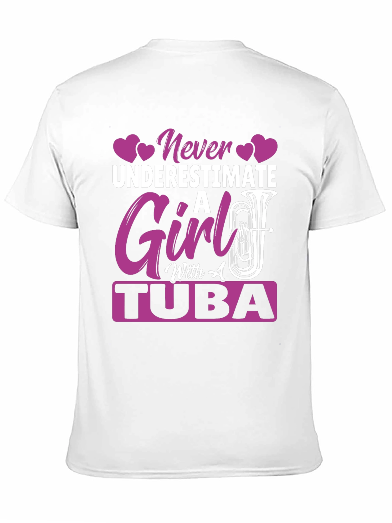 Never Underestimate Girl with Tuba T-Shirt