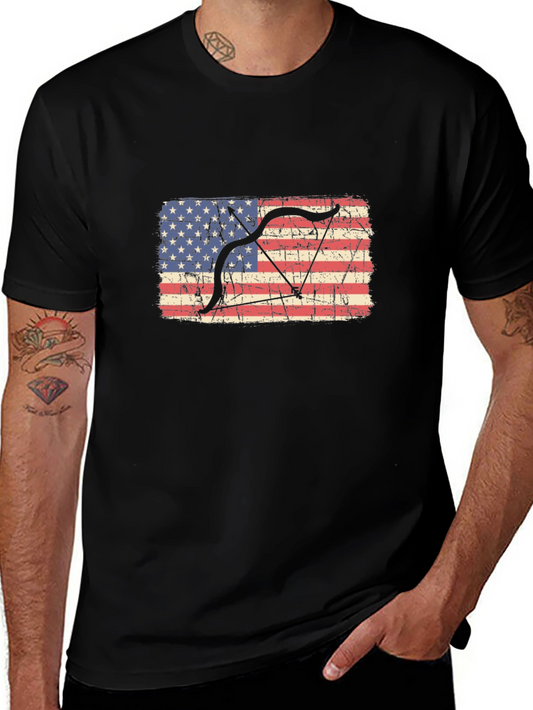 American Flag Bow Hunting T-Shirt