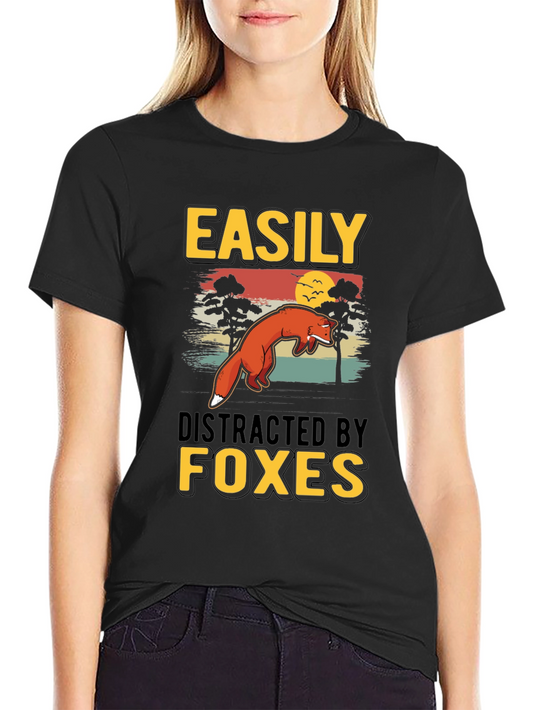 Easily Distracted By Foxes T-Shirt