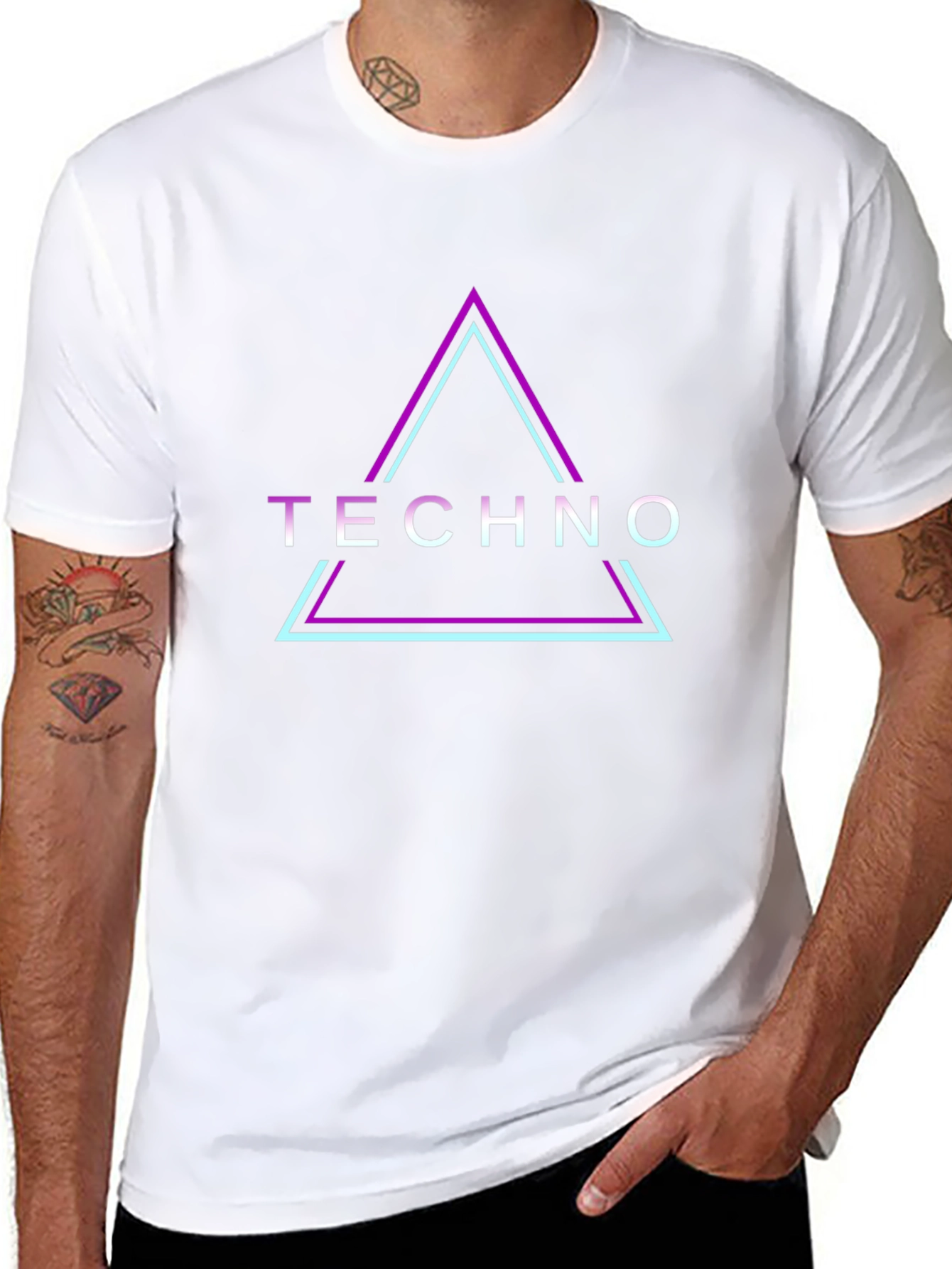 Techno Music Graphic Tee - Modern Style